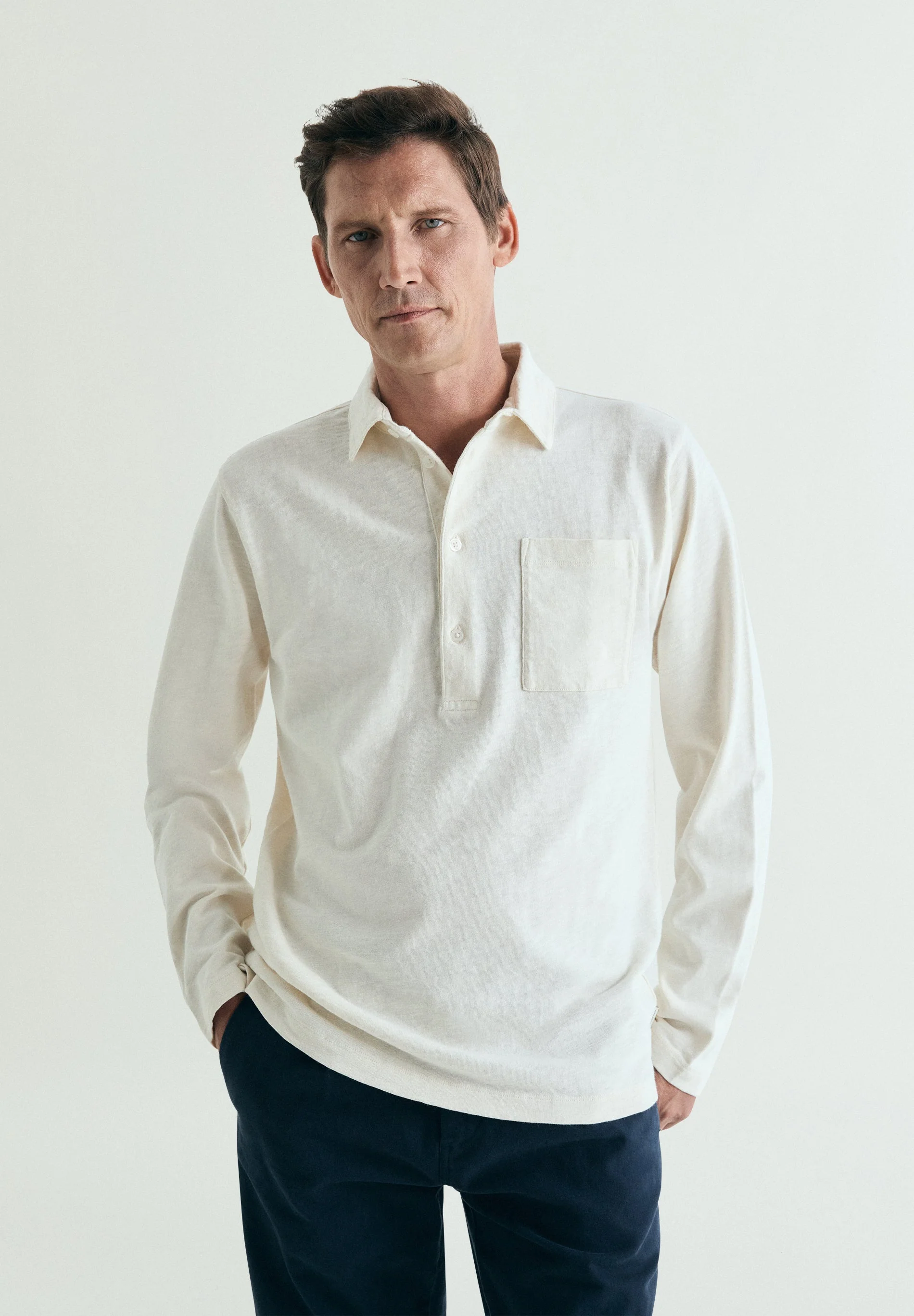 COTTON POLO SHIRT WITH POCKET