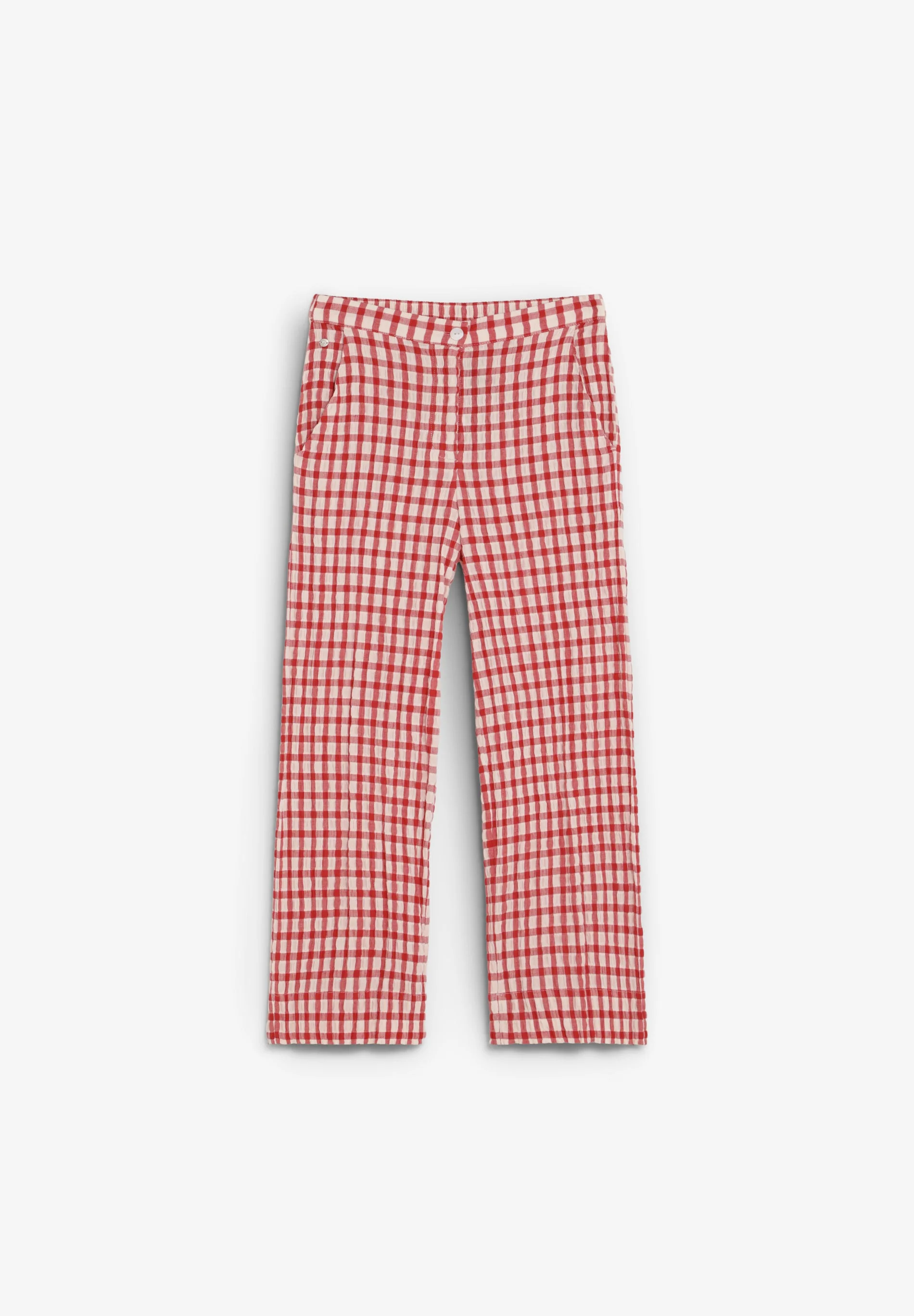 RELAXED FIT GINGHAM TROUSERS - Image 3