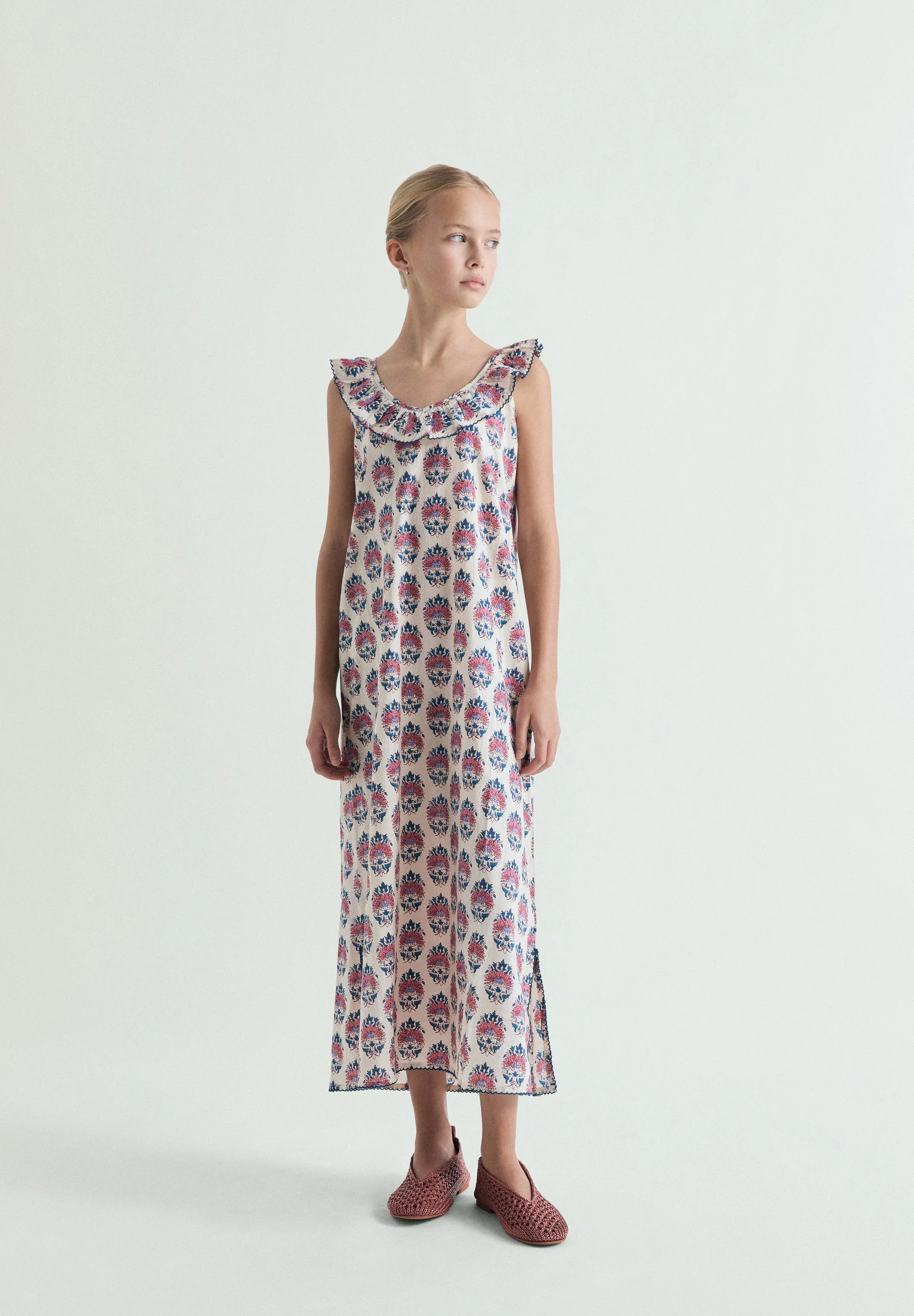 PRINTED MIDI DRESS - Image 3