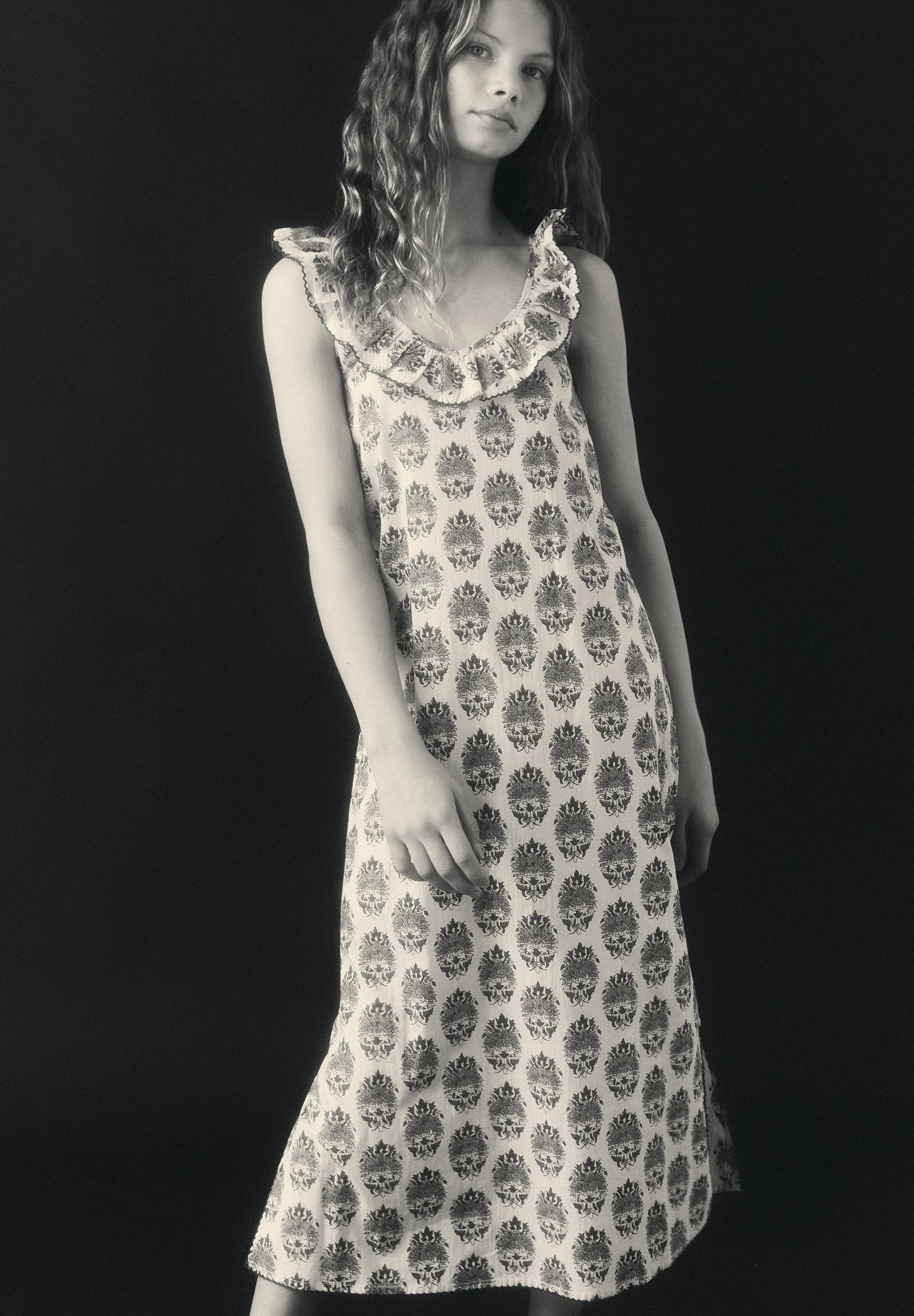 PRINTED MIDI DRESS - Image 7