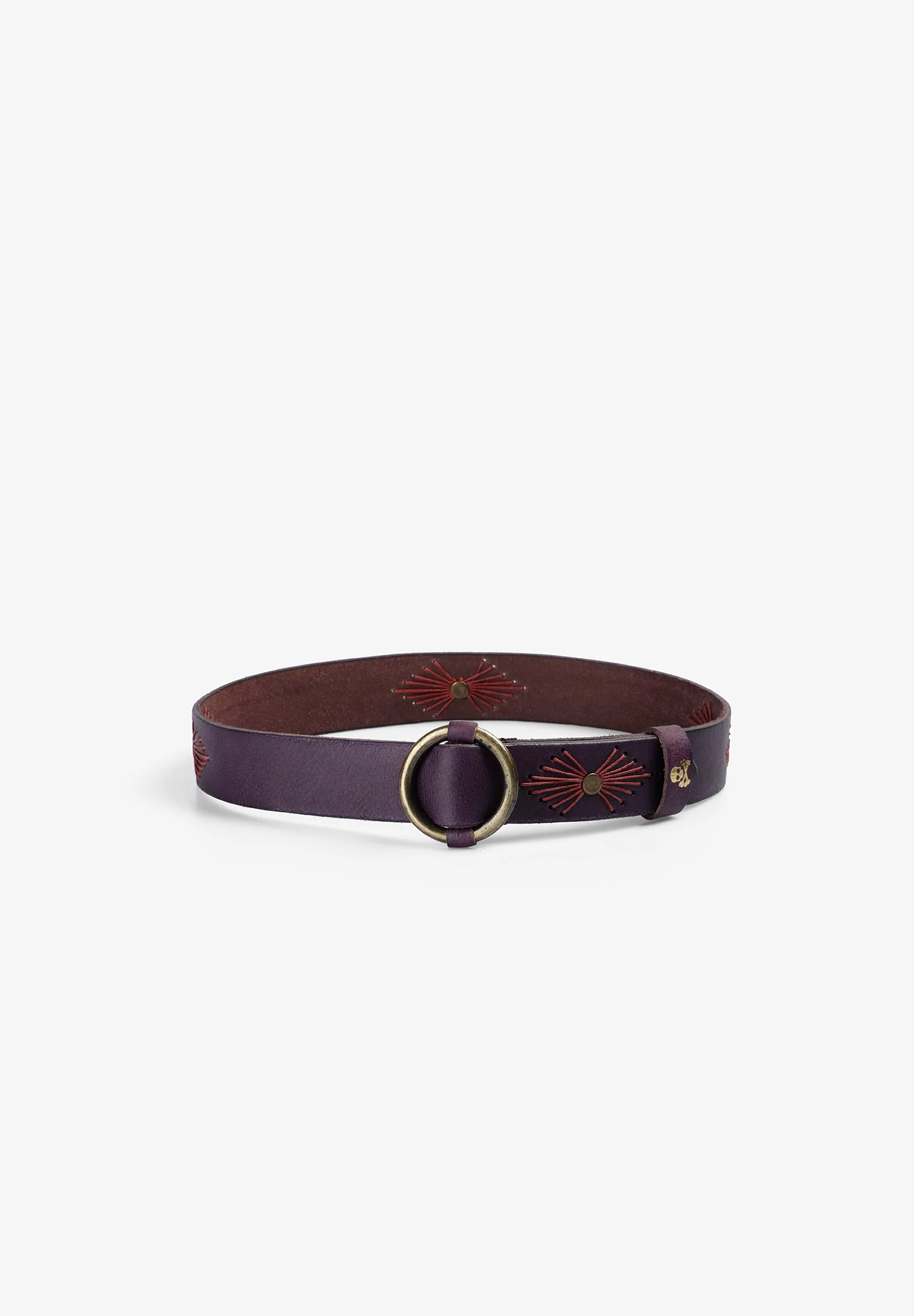 LEATHER BELT WITH STITCHING - Image 2
