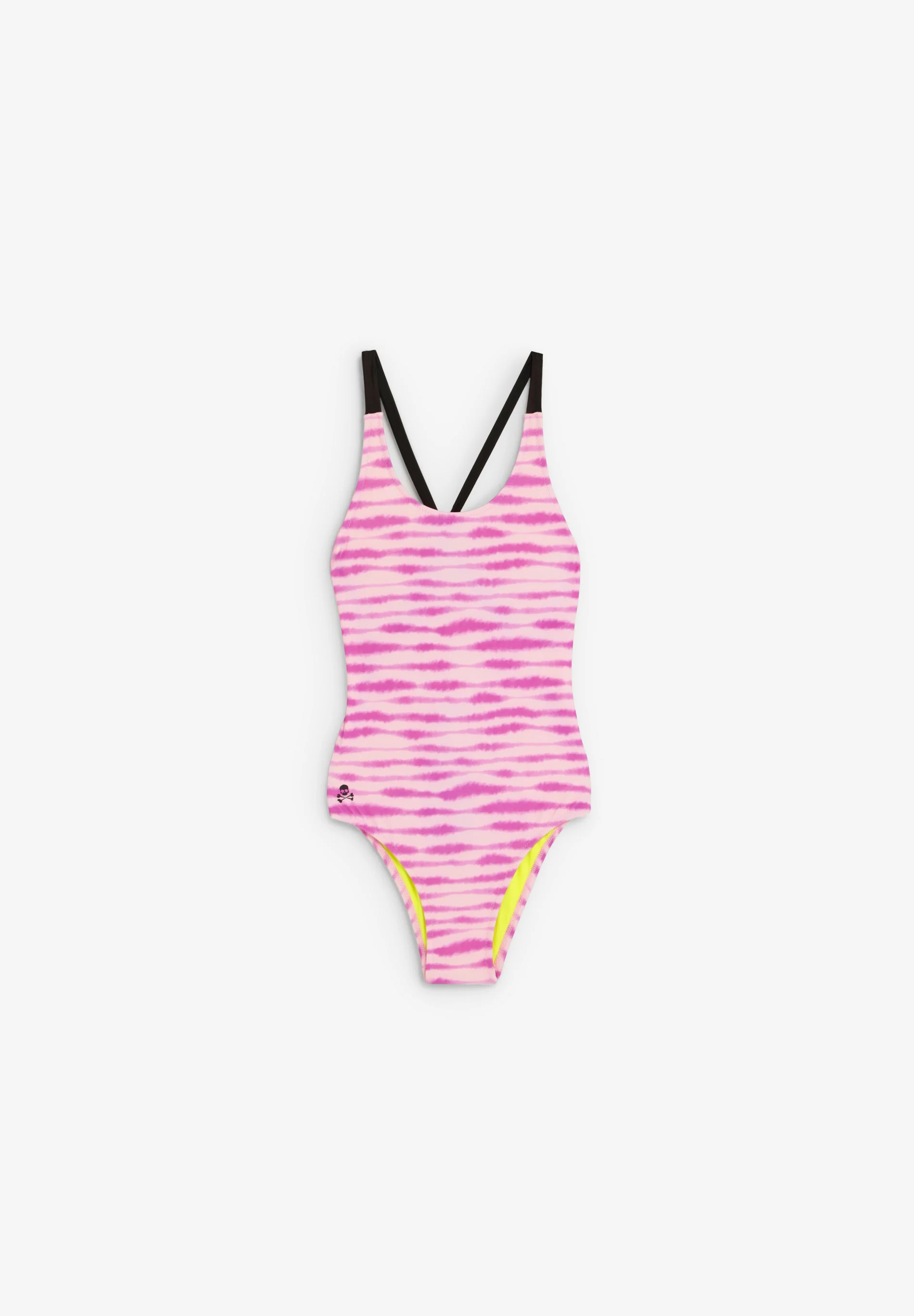 TWO-TONE PRINT SWIMMING COSTUME - Image 4
