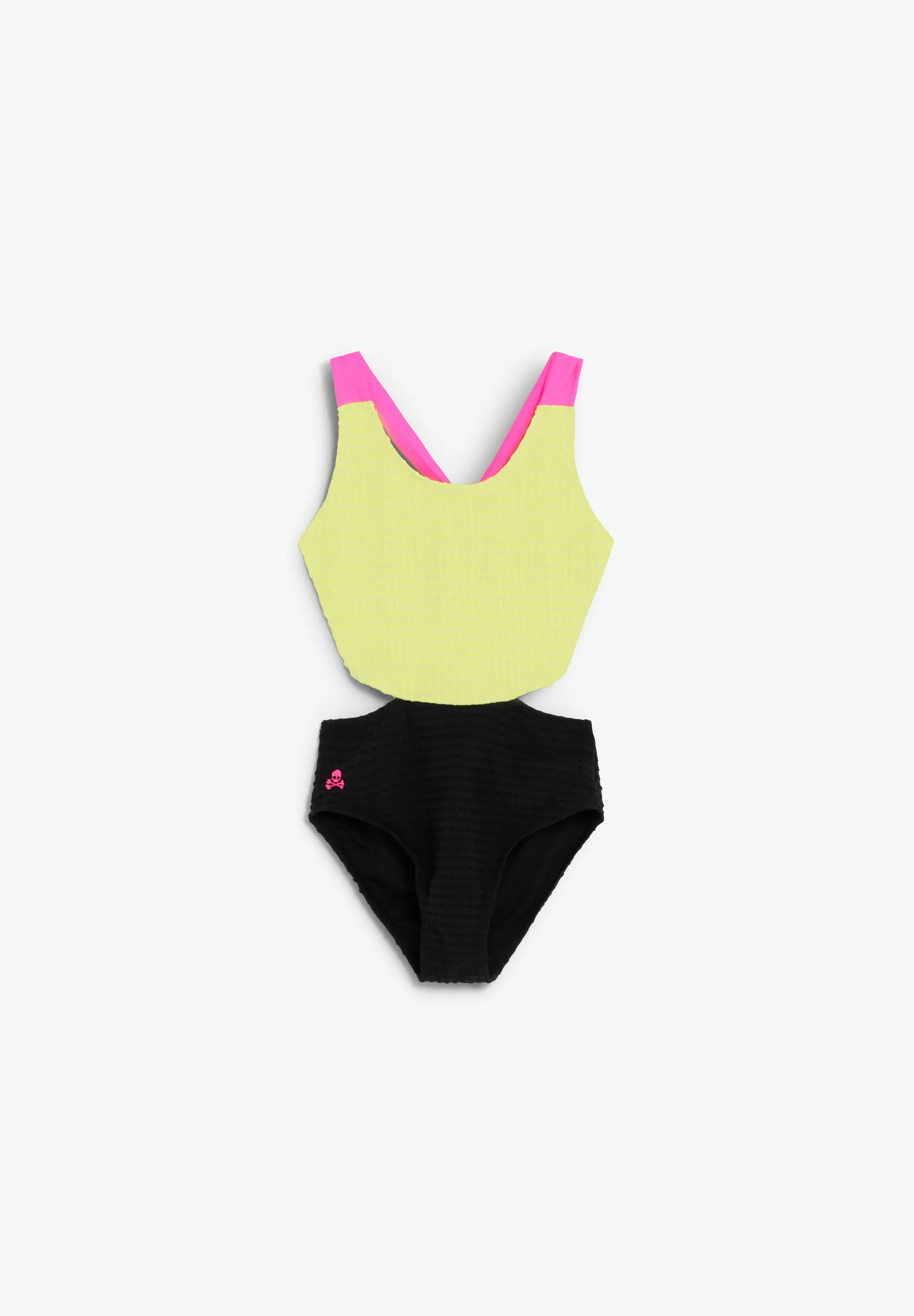 CONTRAST THREE-TONE SWIMSUIT - Image 4
