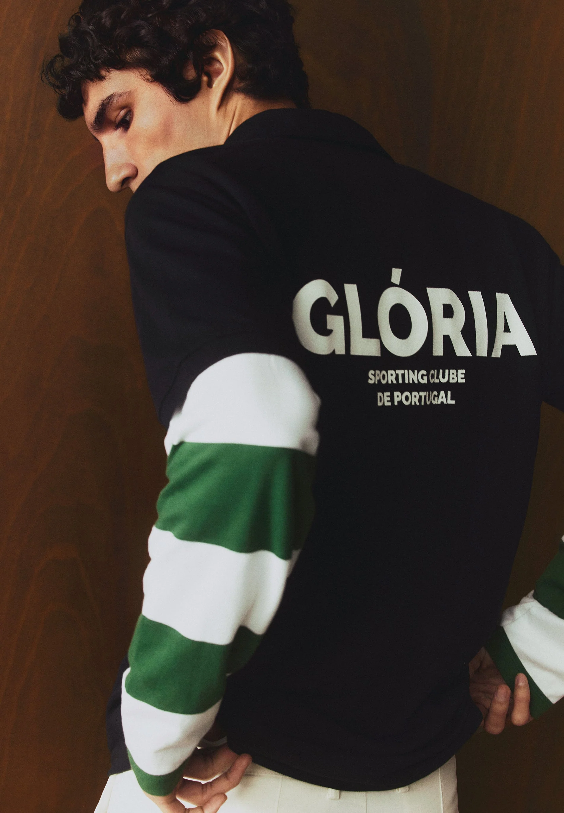 SCALPERS X SPORTING CP EMBROIDERED POLO SHIRT