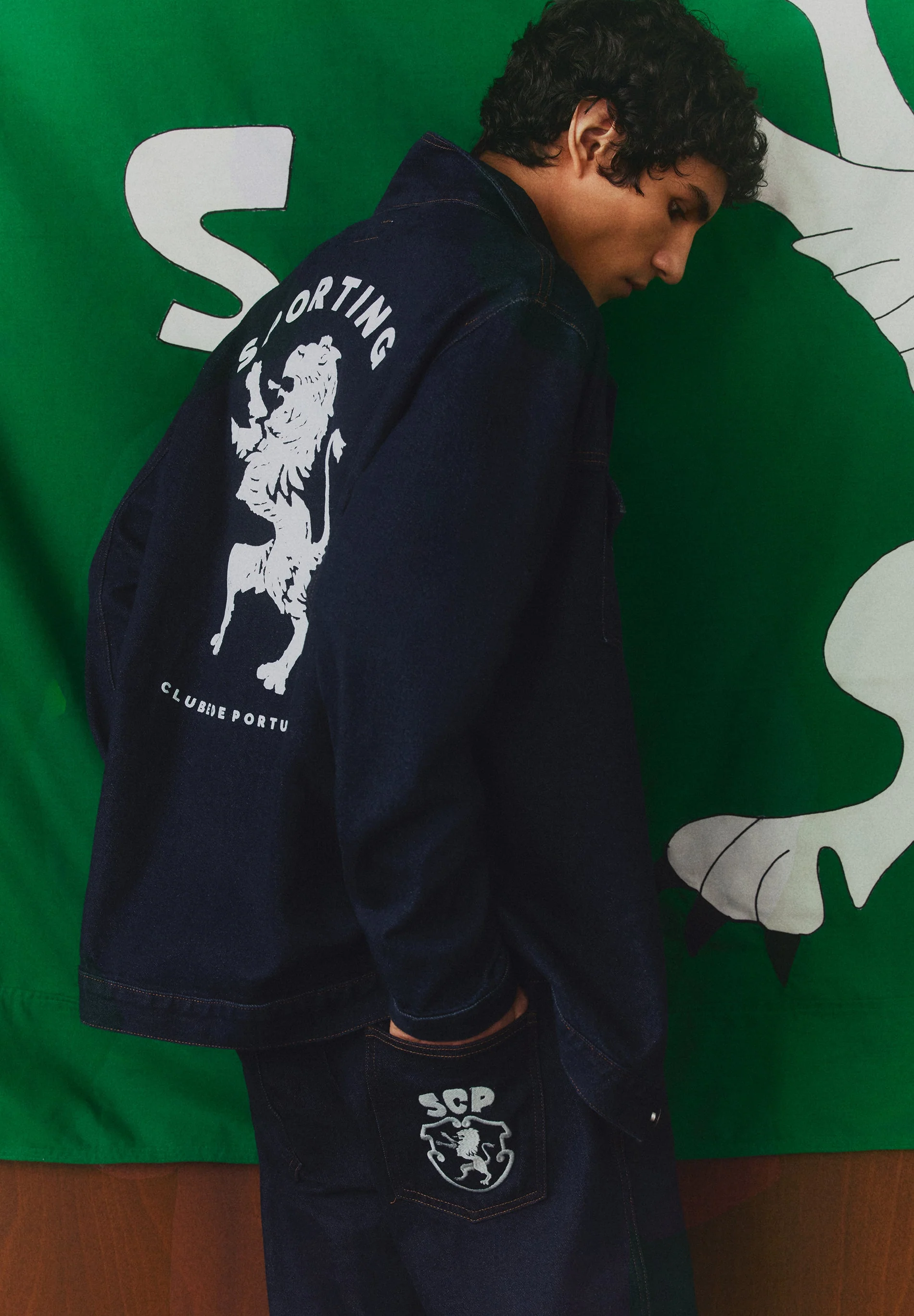 SCALPERS X SPORTING CP DENIM JACKET