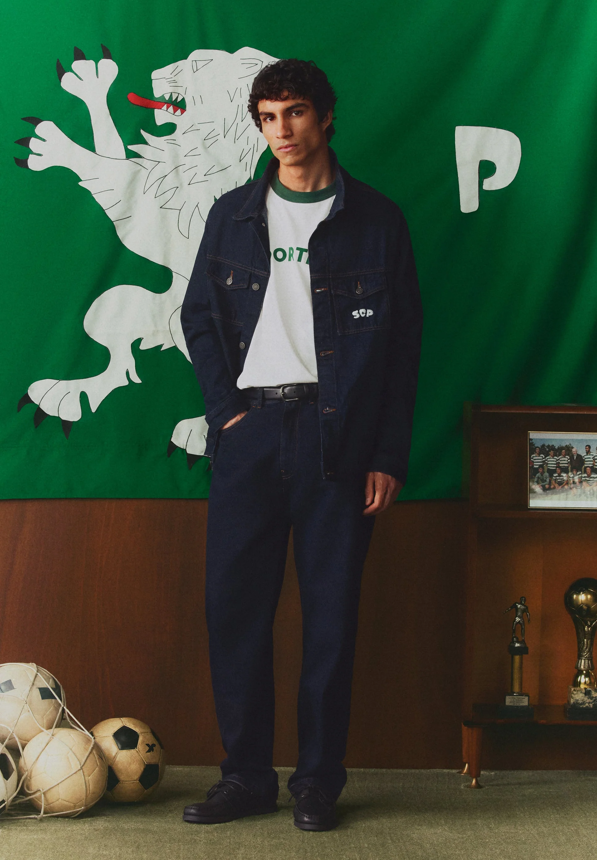 SCALPERS X SPORTING CP DENIM JACKET - Image 2