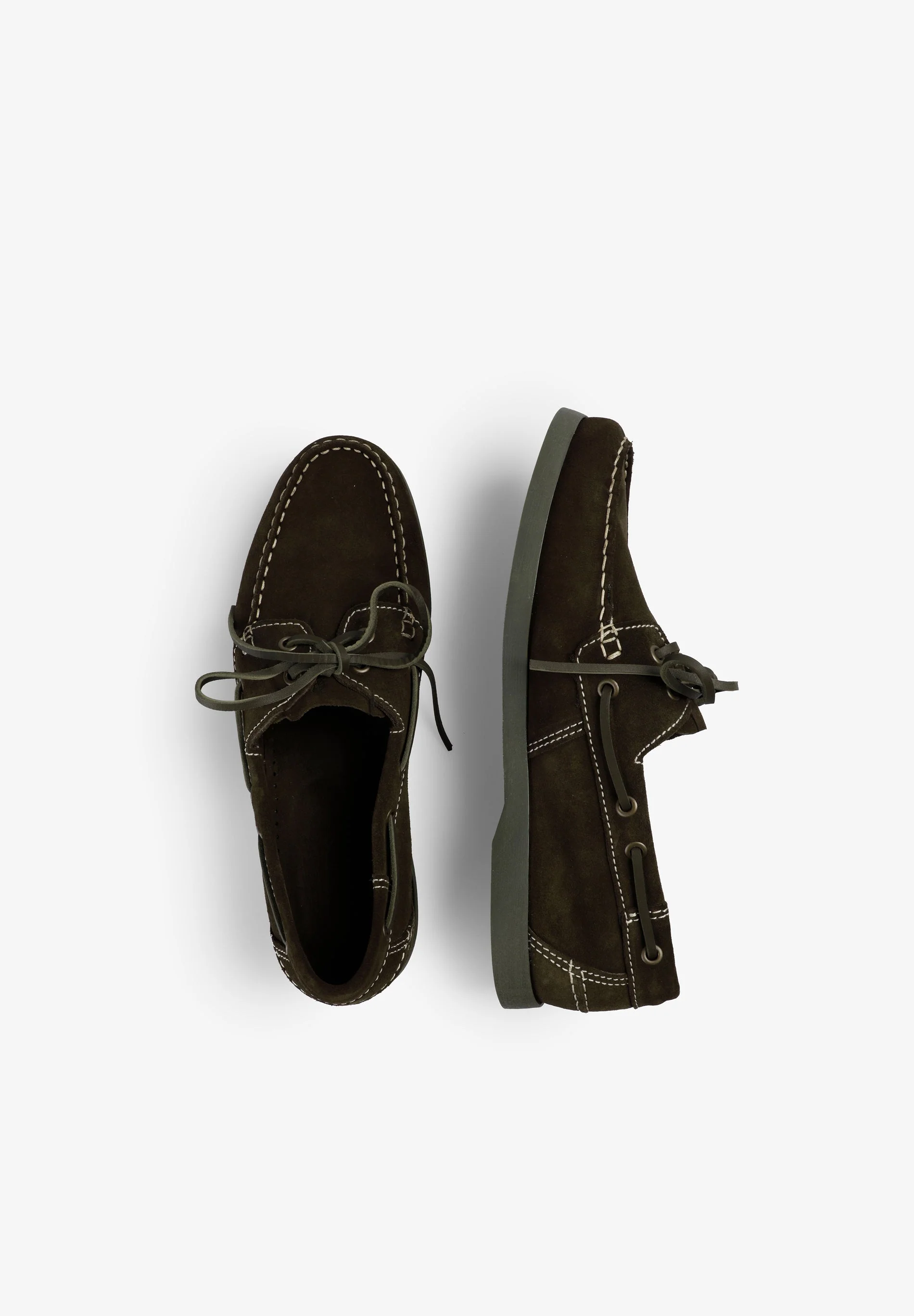 CONTRAST SUEDE BOAT SHOES - Image 8
