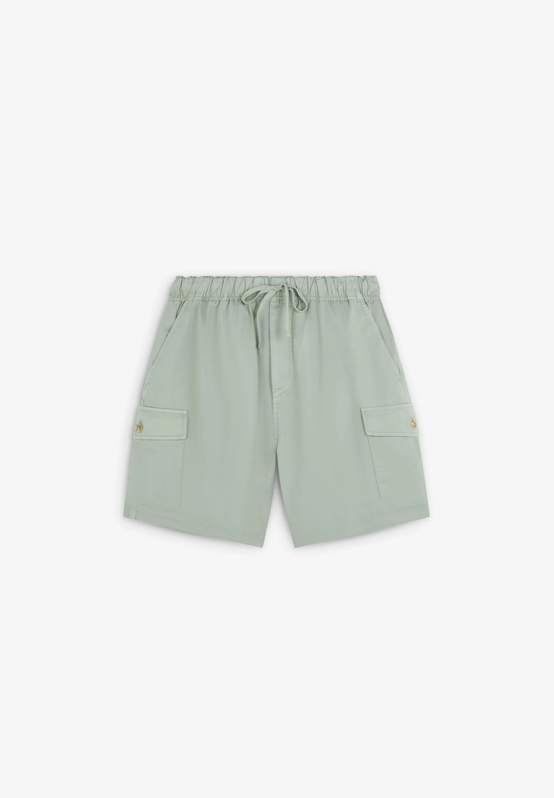 LINEN CARGO BERMUDA SHORTS