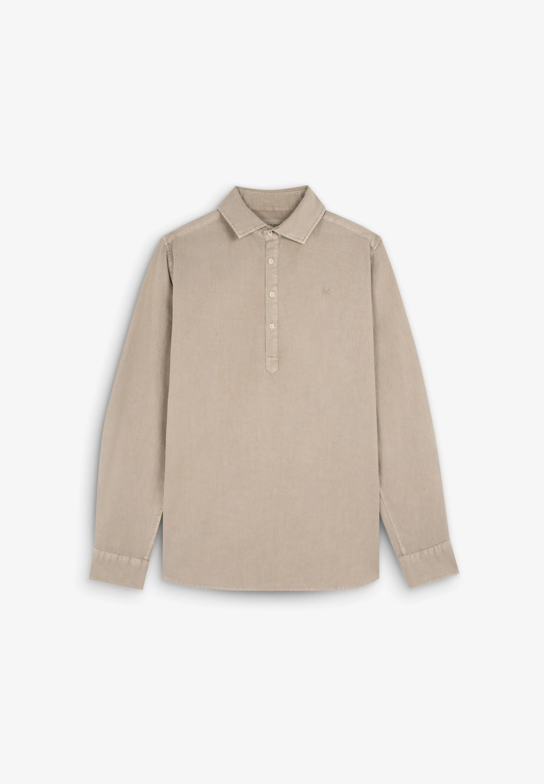 LINEN POLO SHIRT WITH SKULL
