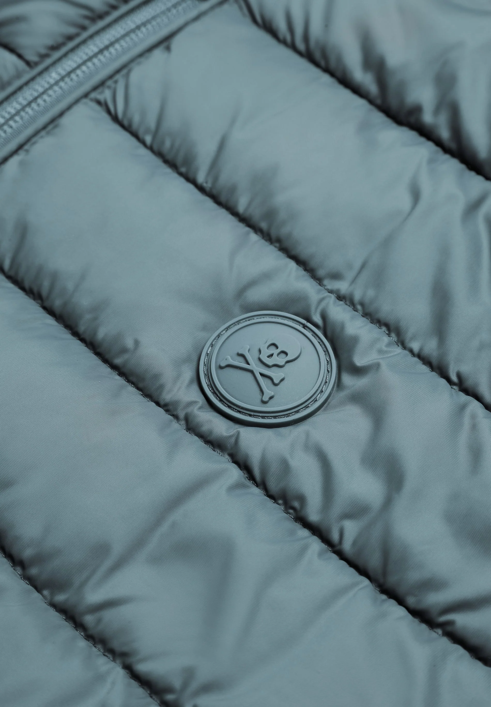 PUFFER GILET WITH SKULL PATCH - Image 4