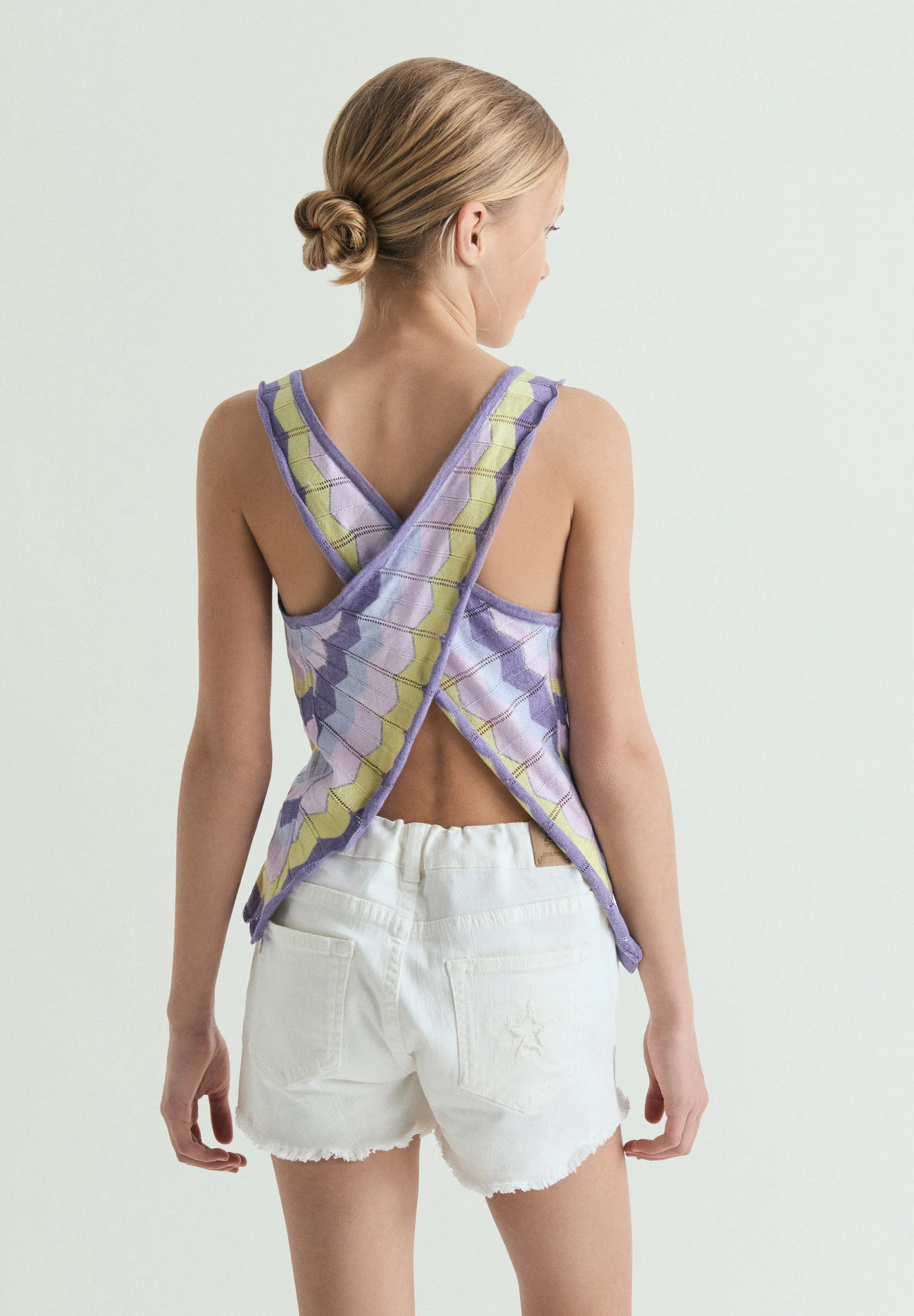 CHUNKY KNIT TOP WITH CRISS-CROSS BACK - Image 4