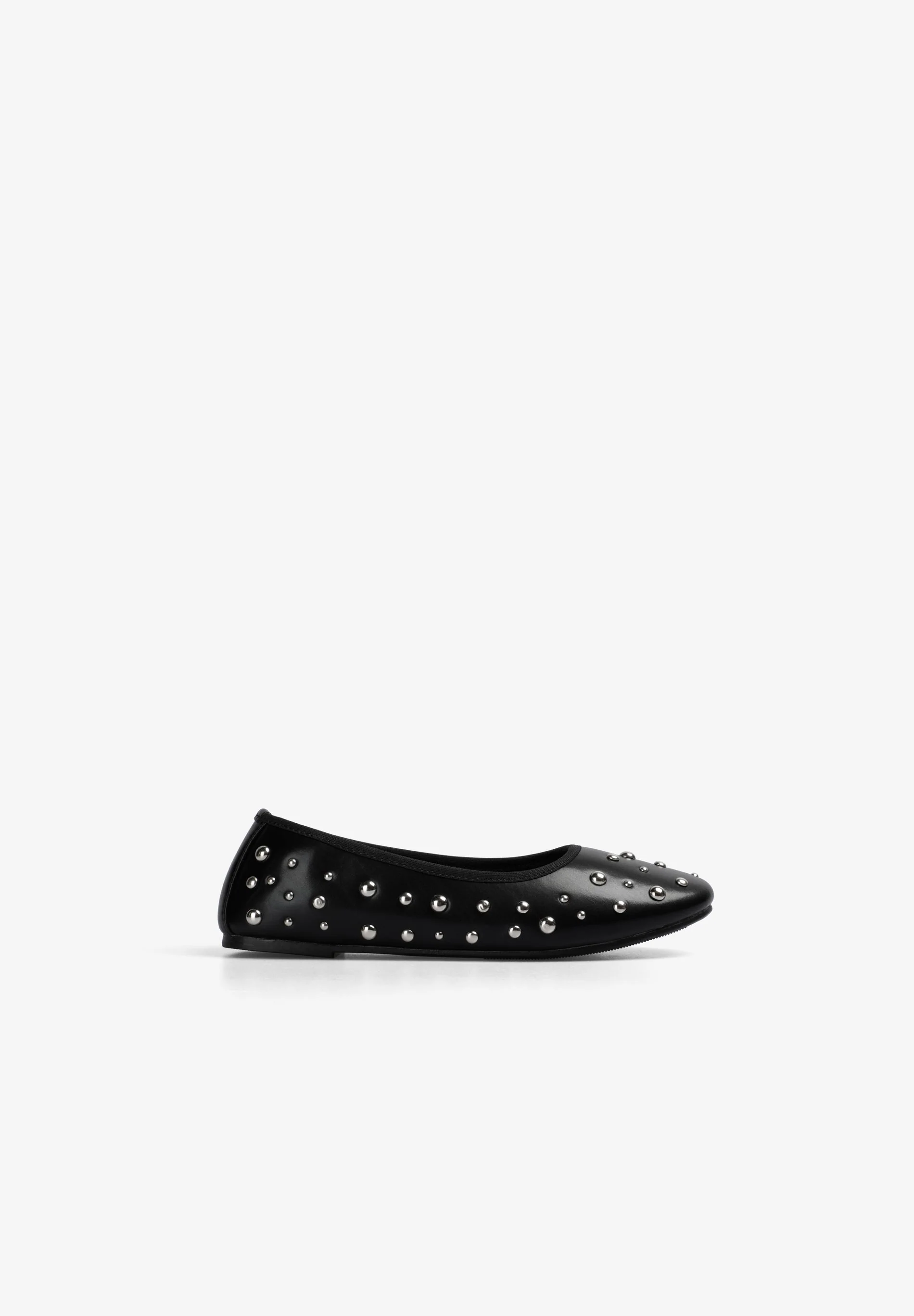 LEATHER BALLET FLATS WITH STUDS - Image 2