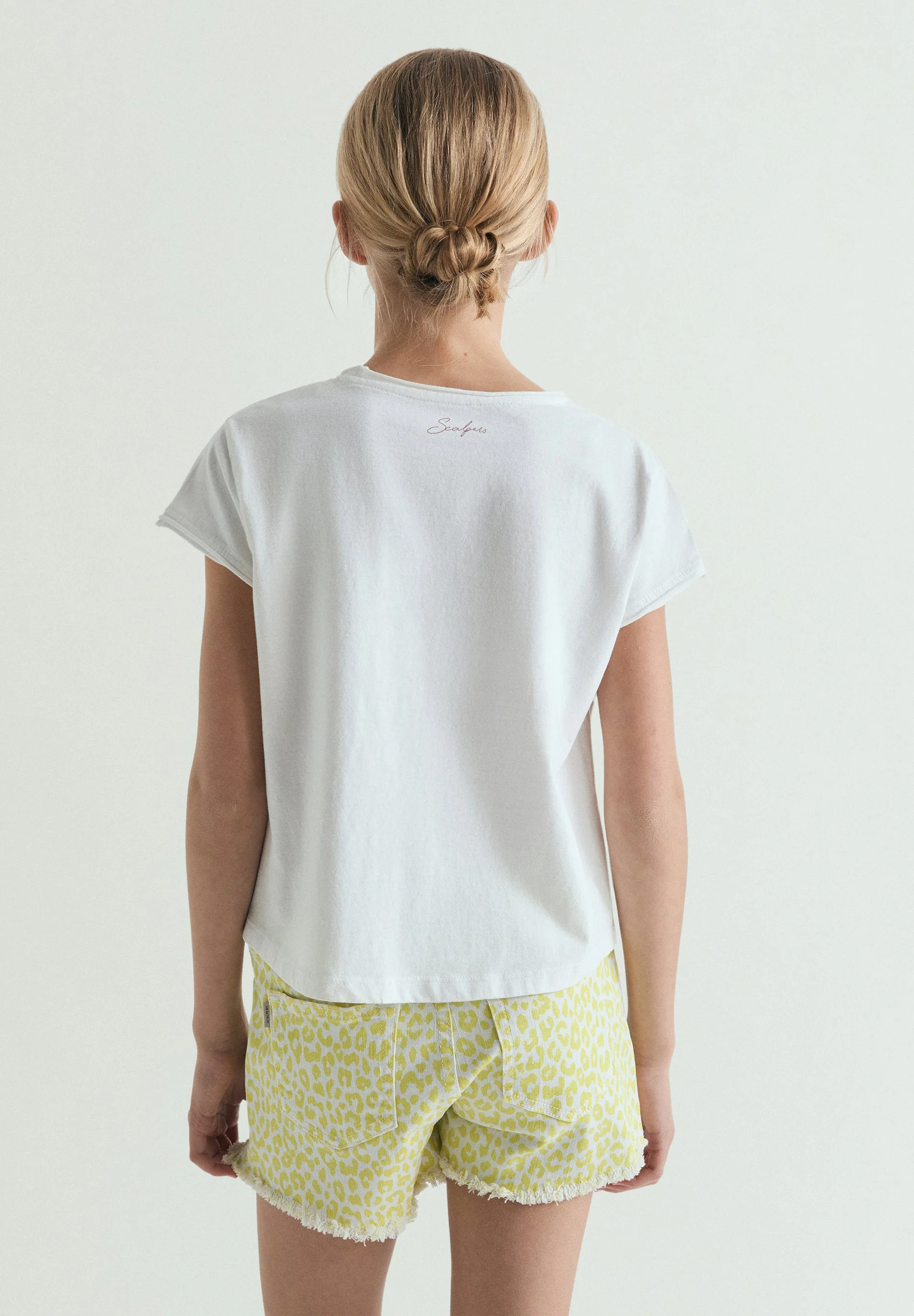 BASIC T-SHIRT WITH CONTRAST SKULL - Image 3