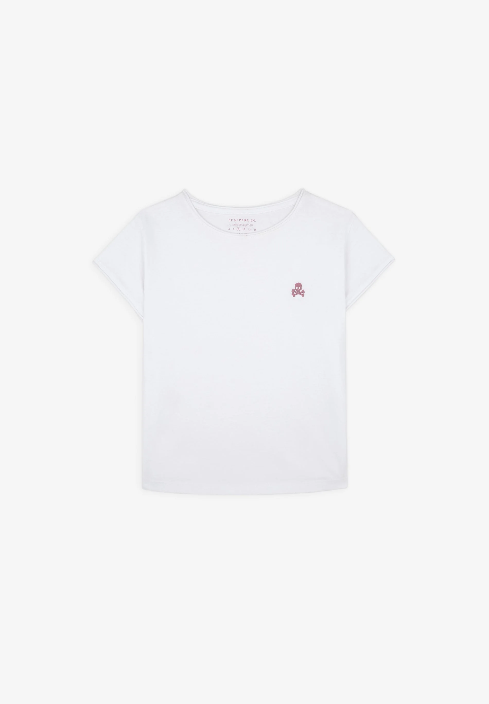 BASIC T-SHIRT WITH CONTRAST SKULL - Image 5