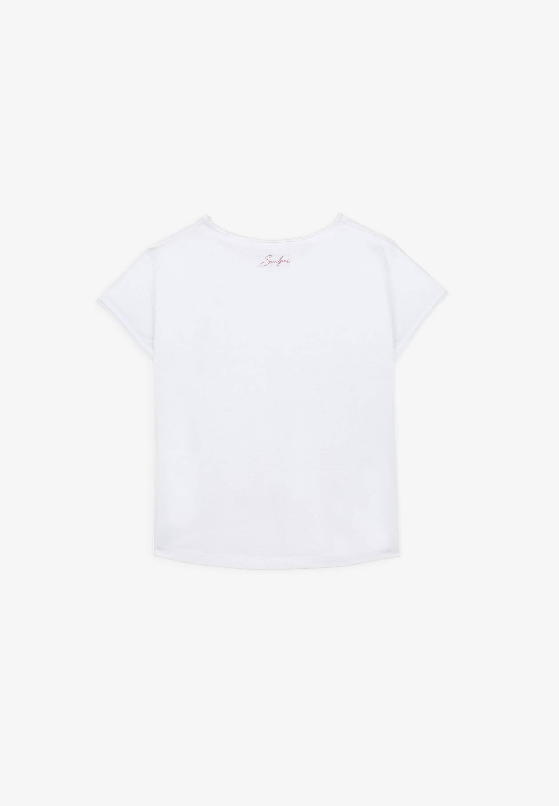 BASIC T-SHIRT WITH CONTRAST SKULL - Image 6