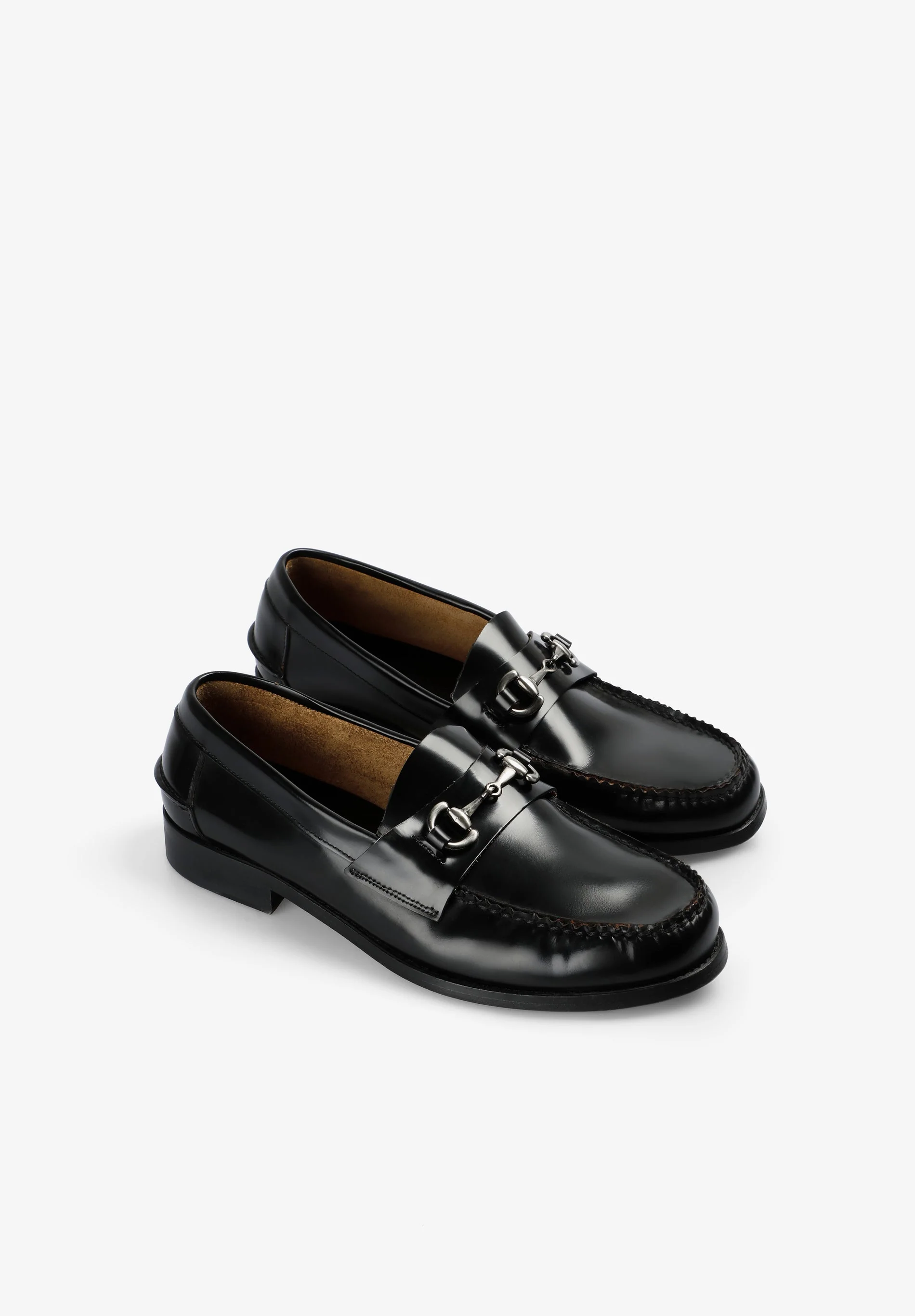 LEATHER LOAFERS WITH BUCKLE - Image 3