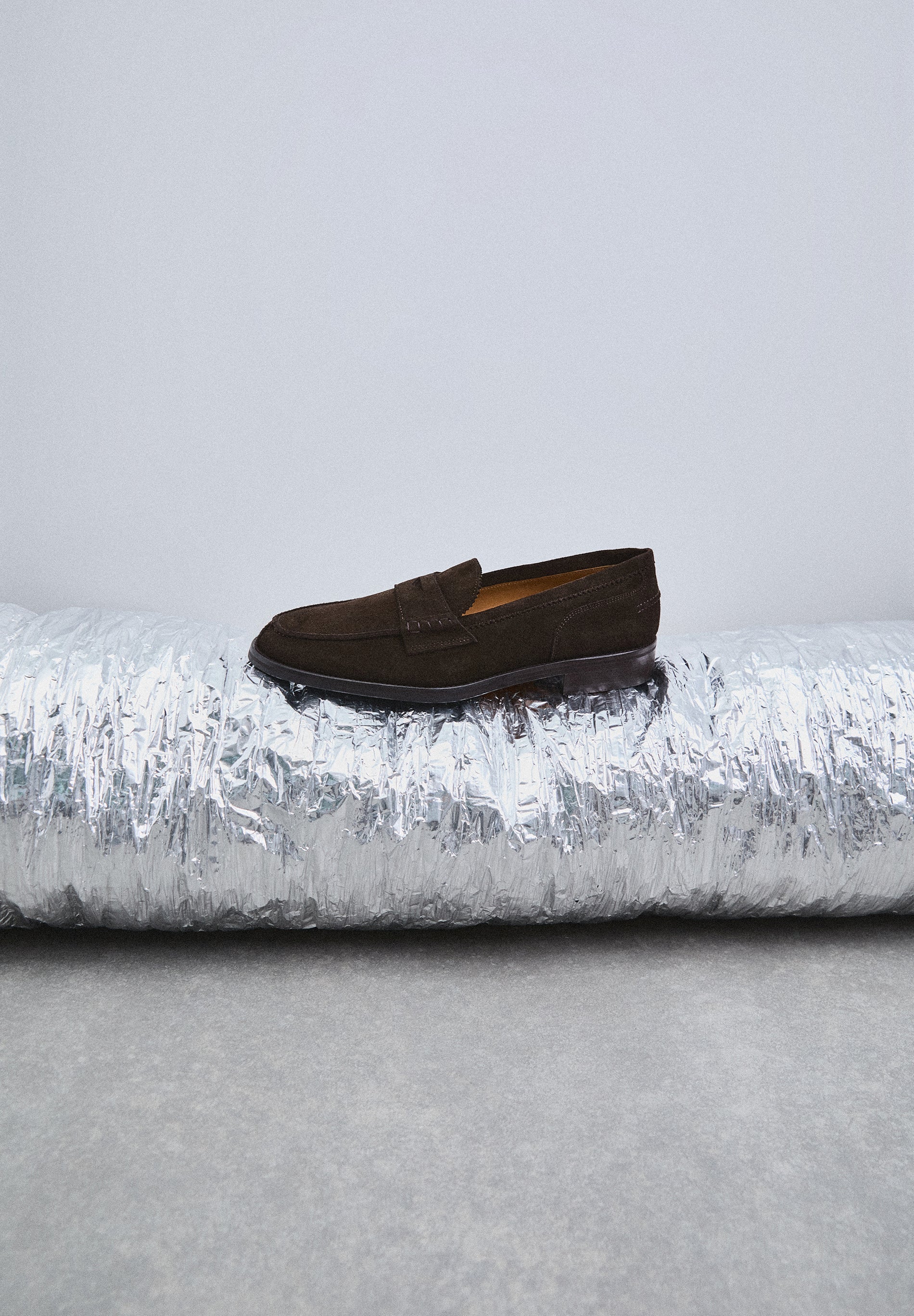 SUEDE PENNY LOAFERS