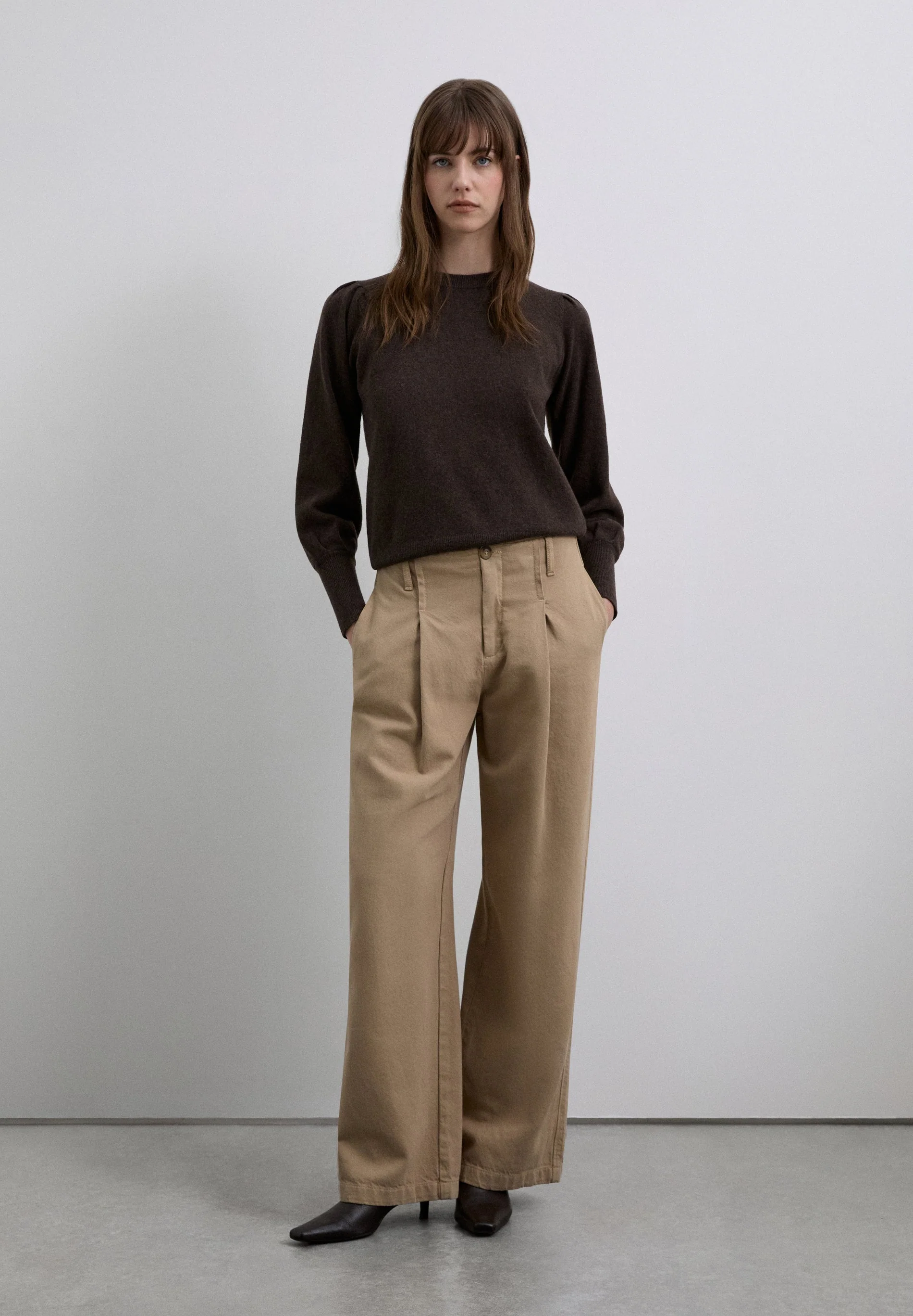 DARTED COTTON TROUSERS - Image 2
