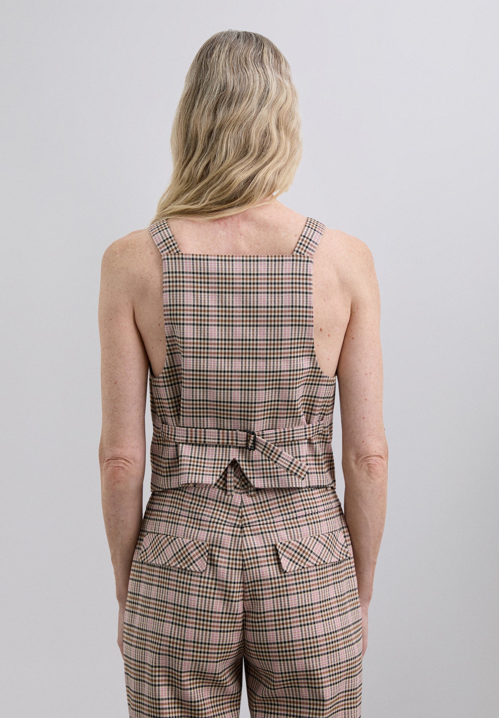 CHECK GILET WITH BRACES - Image 4