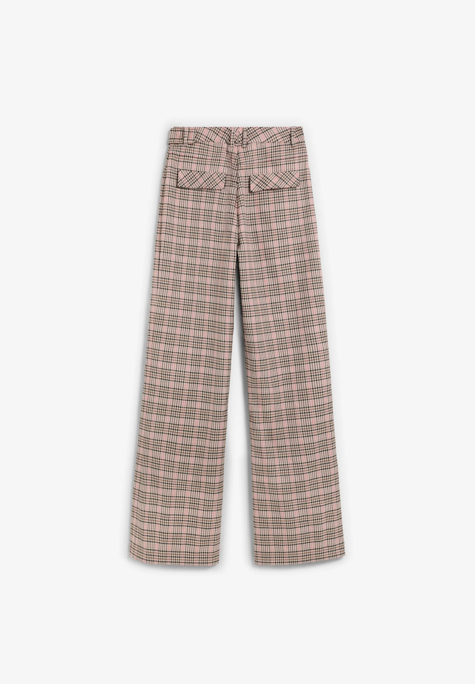 CHECKED FLARED TROUSERS - Image 6