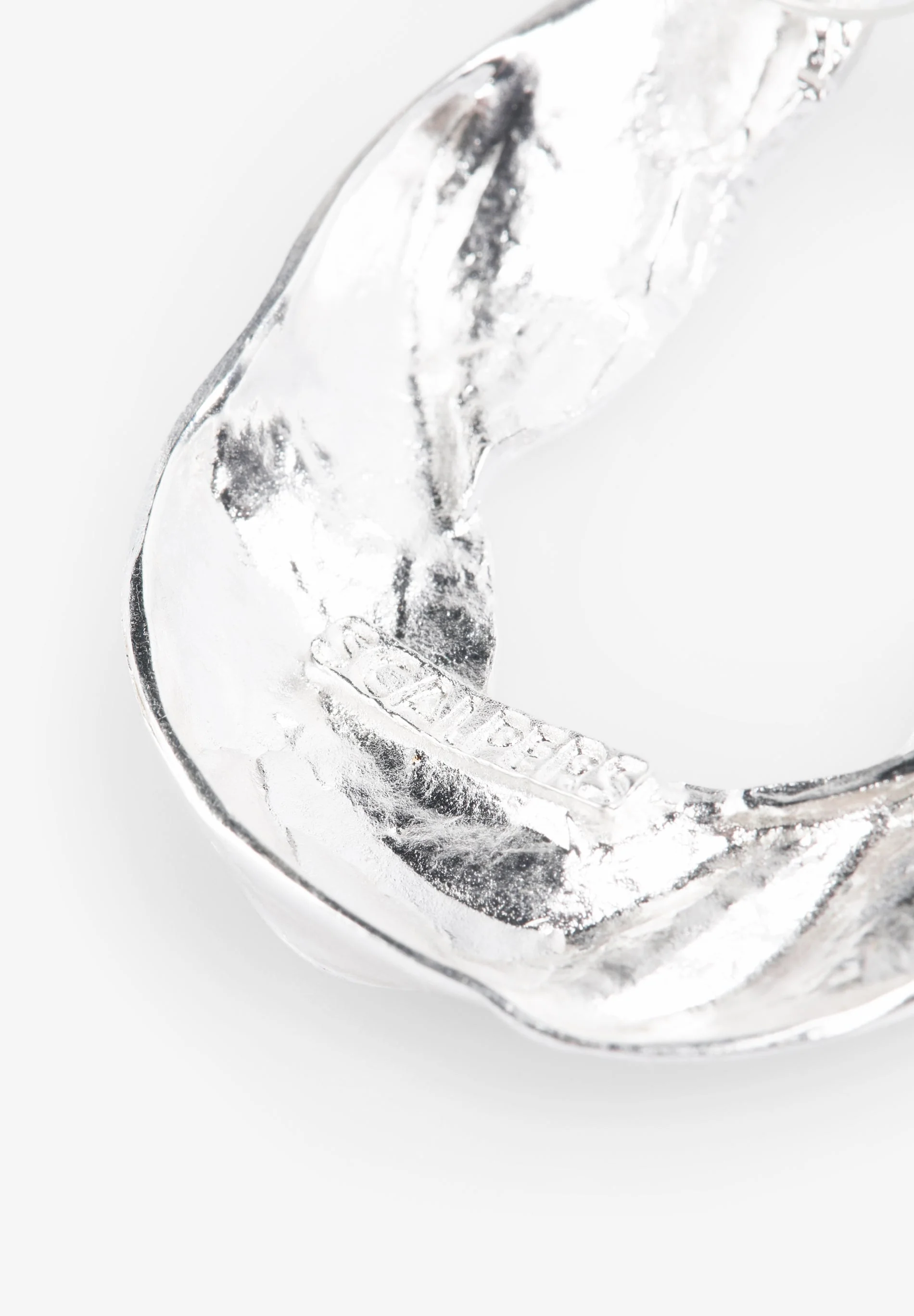 SILVER LOGO EARRINGS - Image 6