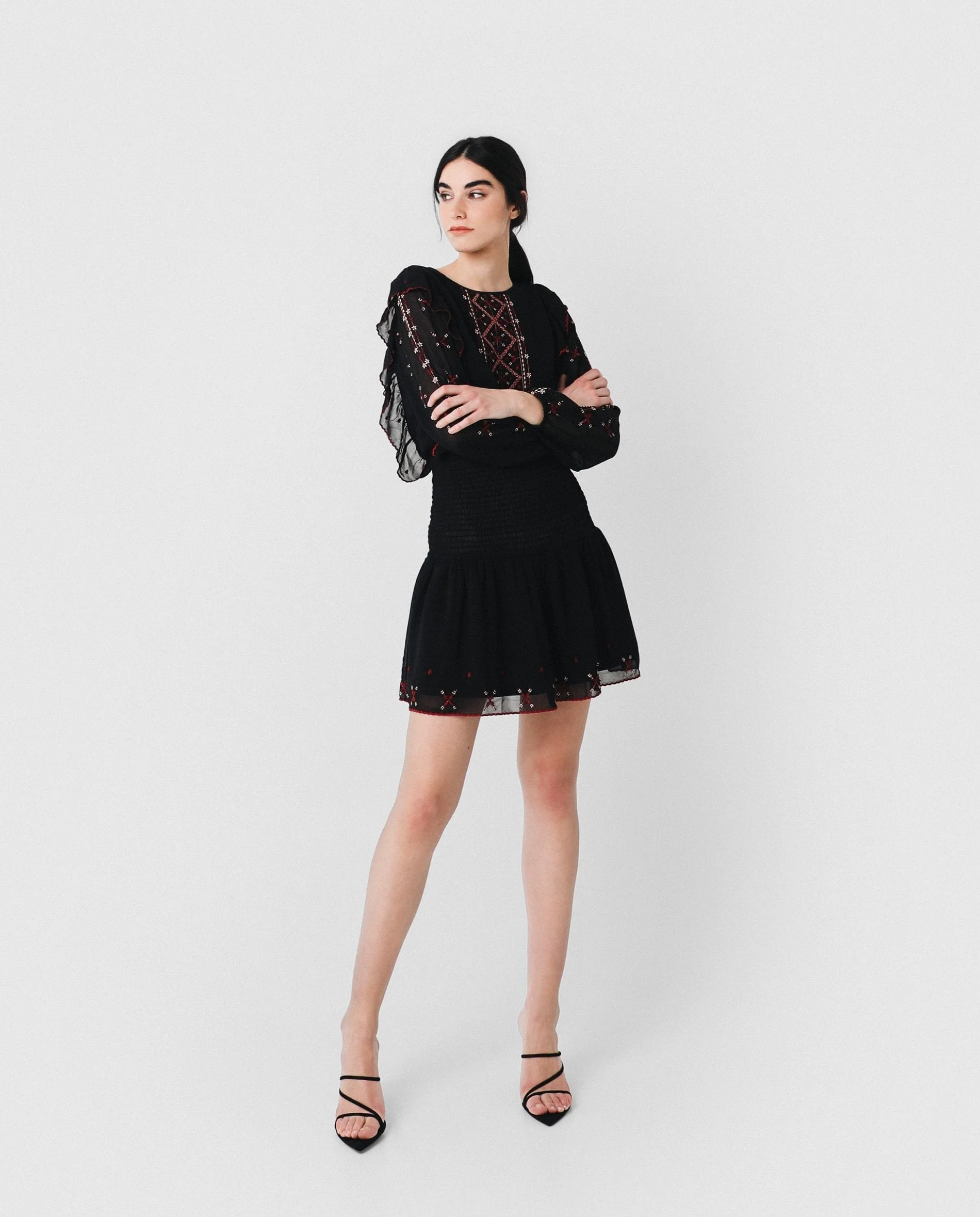 MINI DRESS WITH EMBROIDERY - Image 2