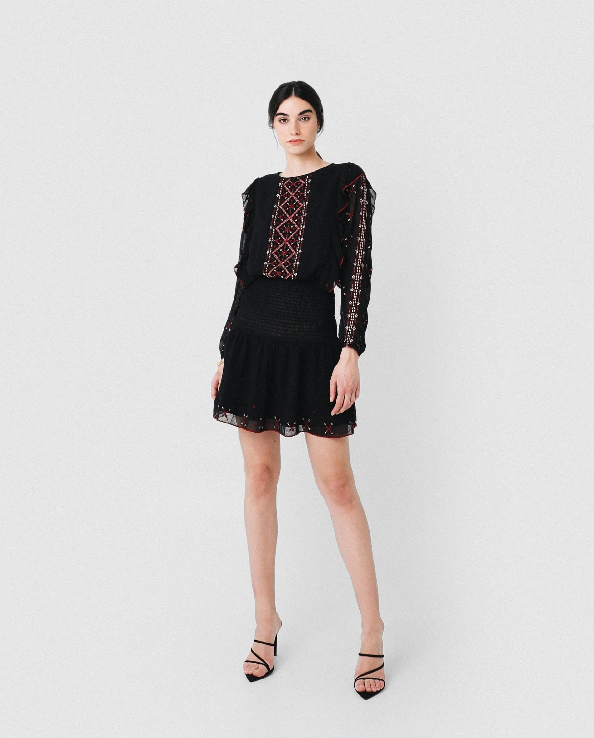 MINI DRESS WITH EMBROIDERY - Image 4