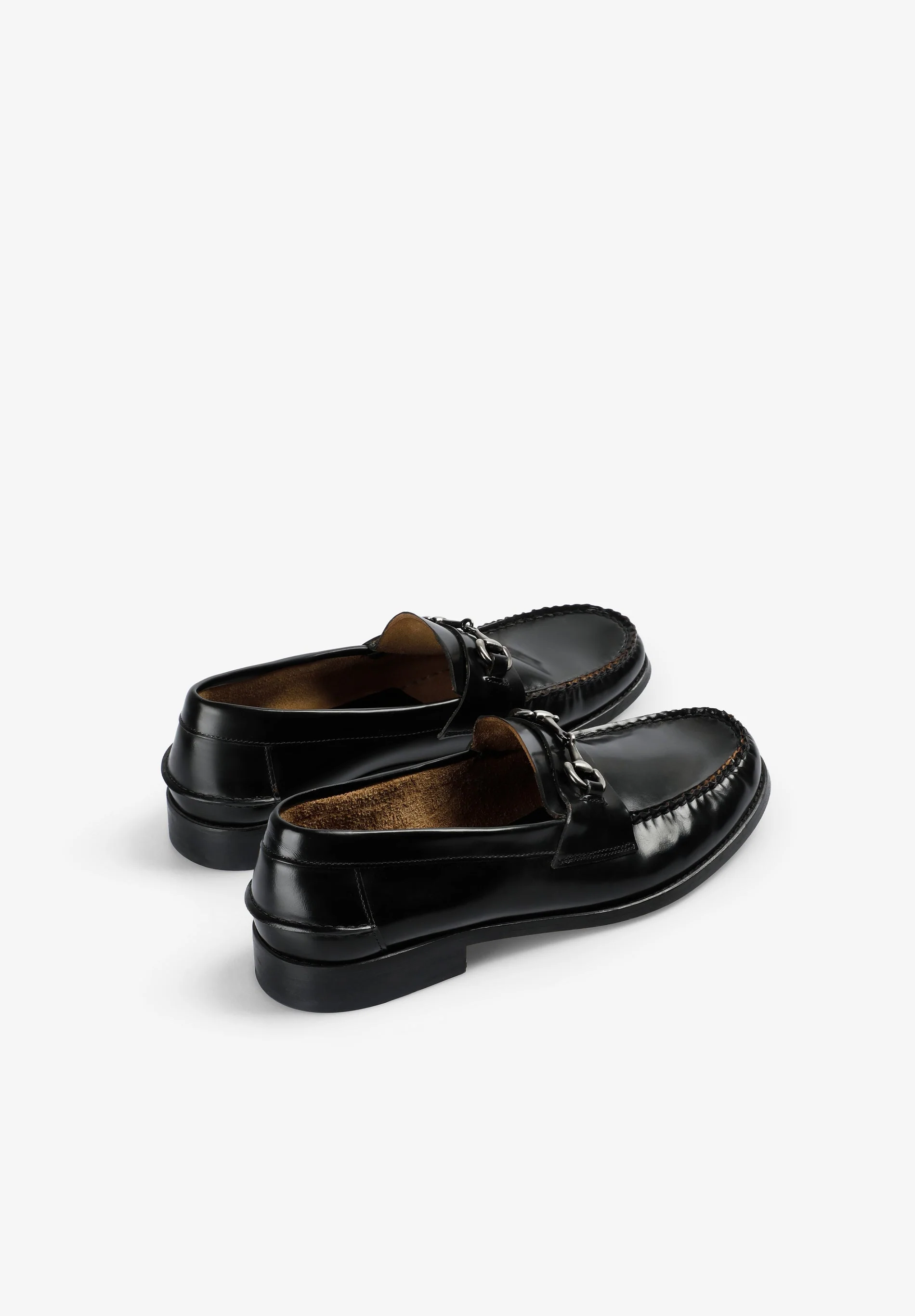 LEATHER LOAFERS WITH BUCKLE - Image 3