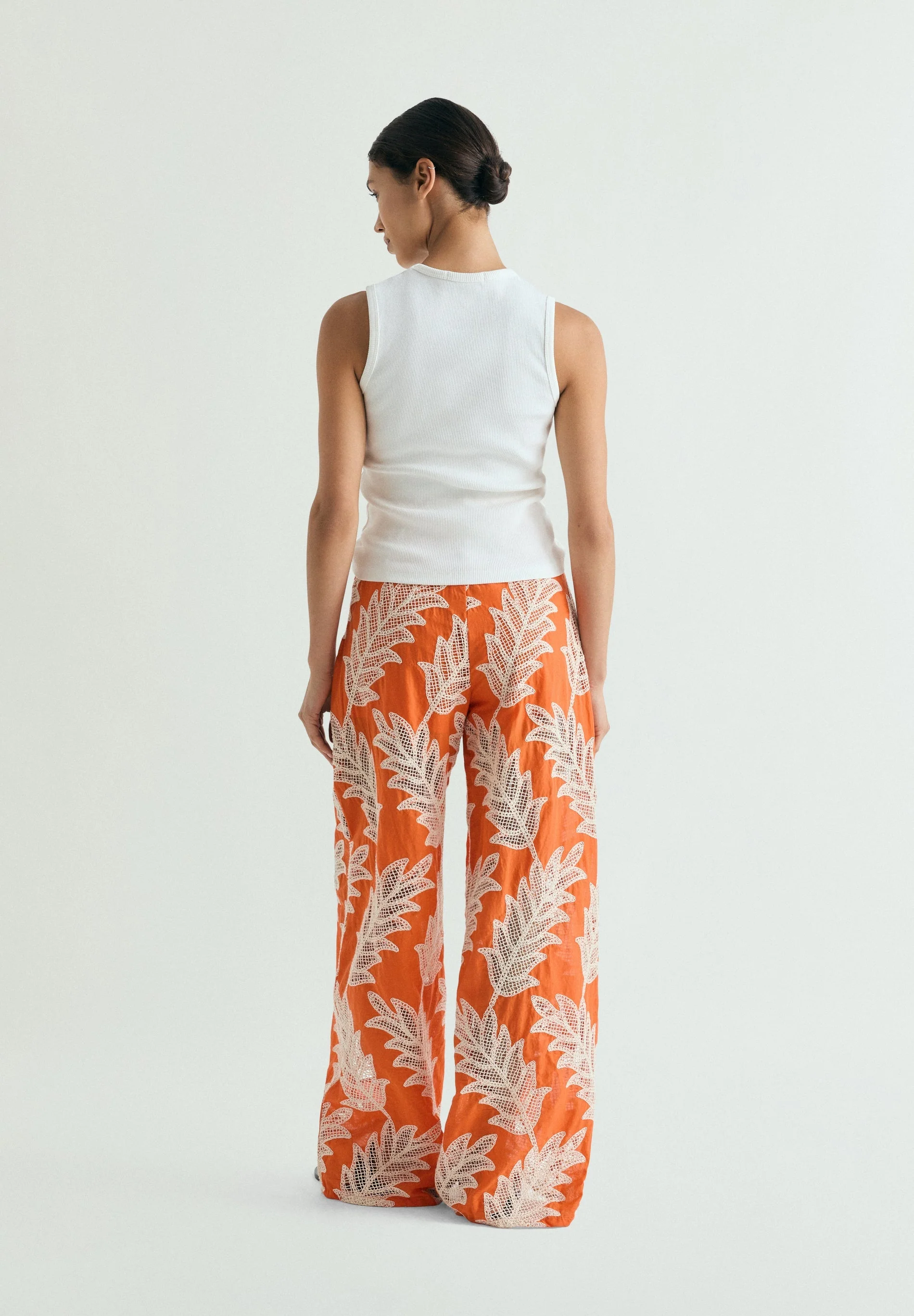 EMBROIDERED FLOWING TROUSERS - Image 4