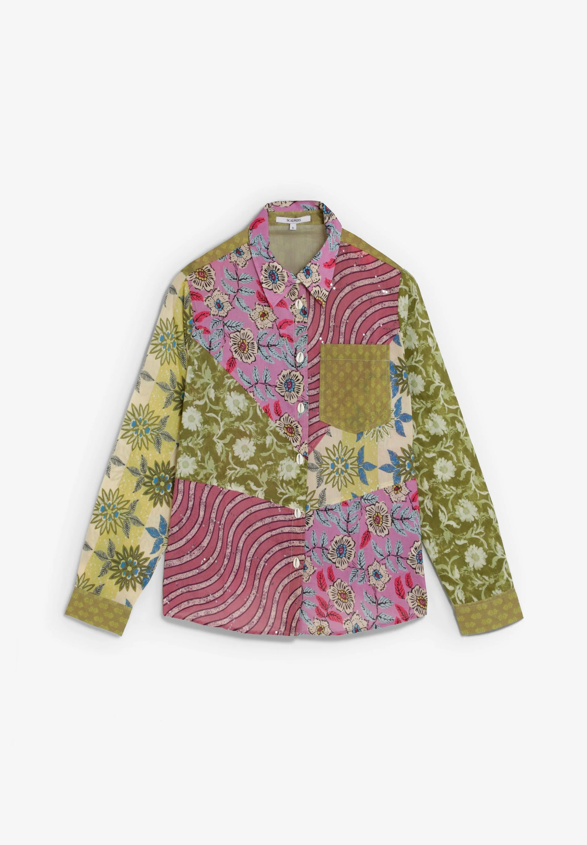 MULTICOLOURED PATCHWORK SHIRT