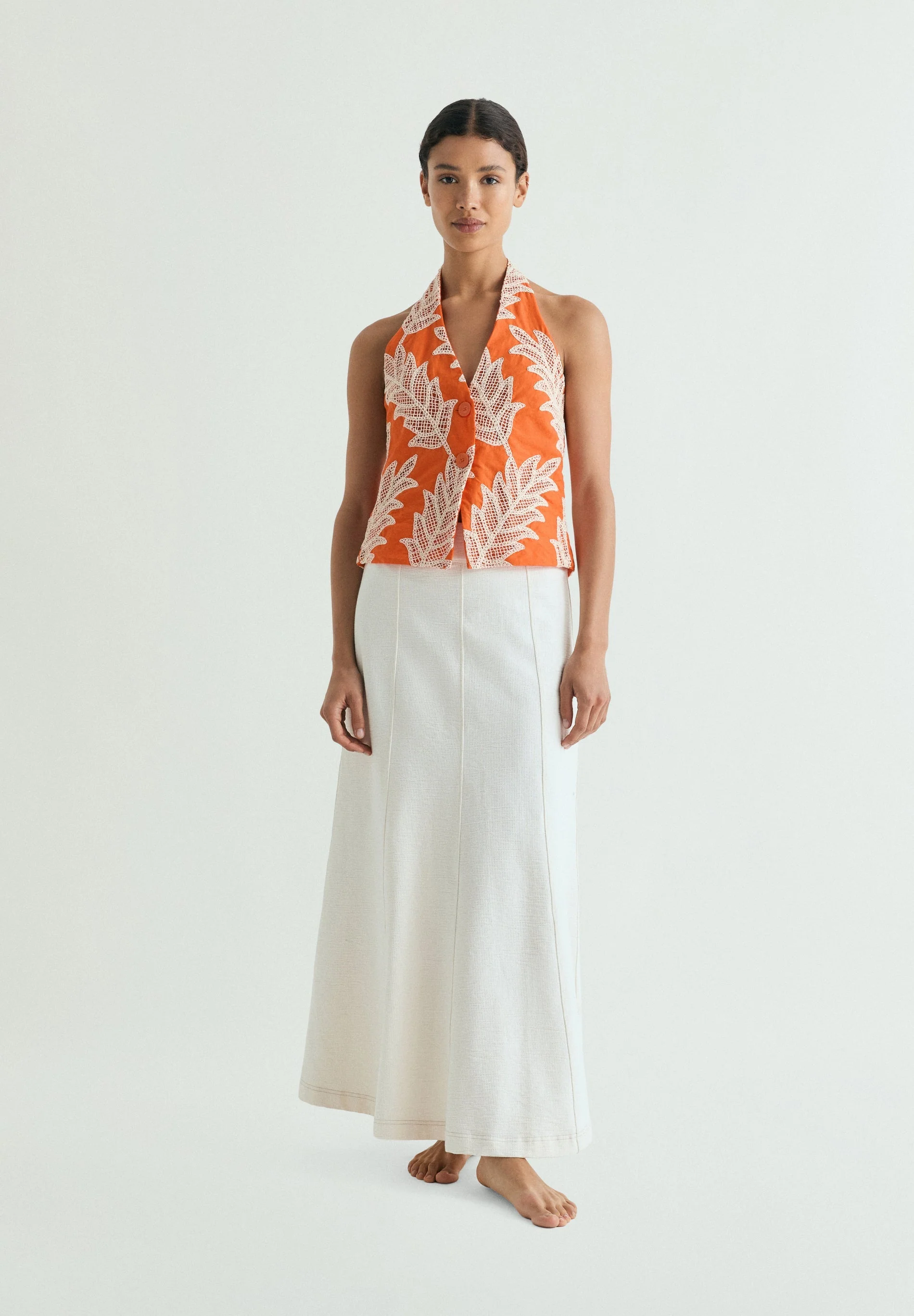 HALTER TOP WITH EMBROIDERY - Image 3