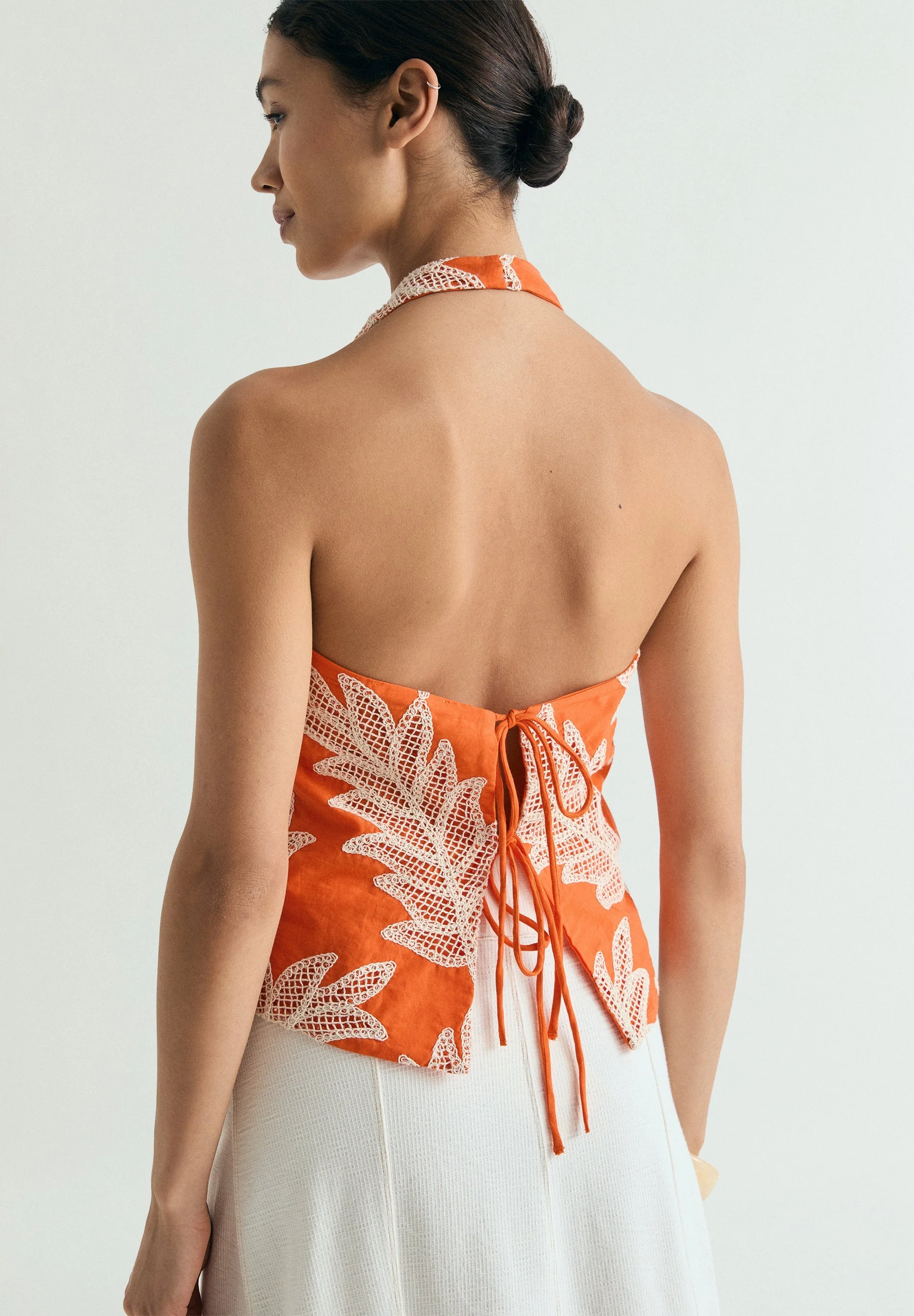HALTER TOP WITH EMBROIDERY - Image 4