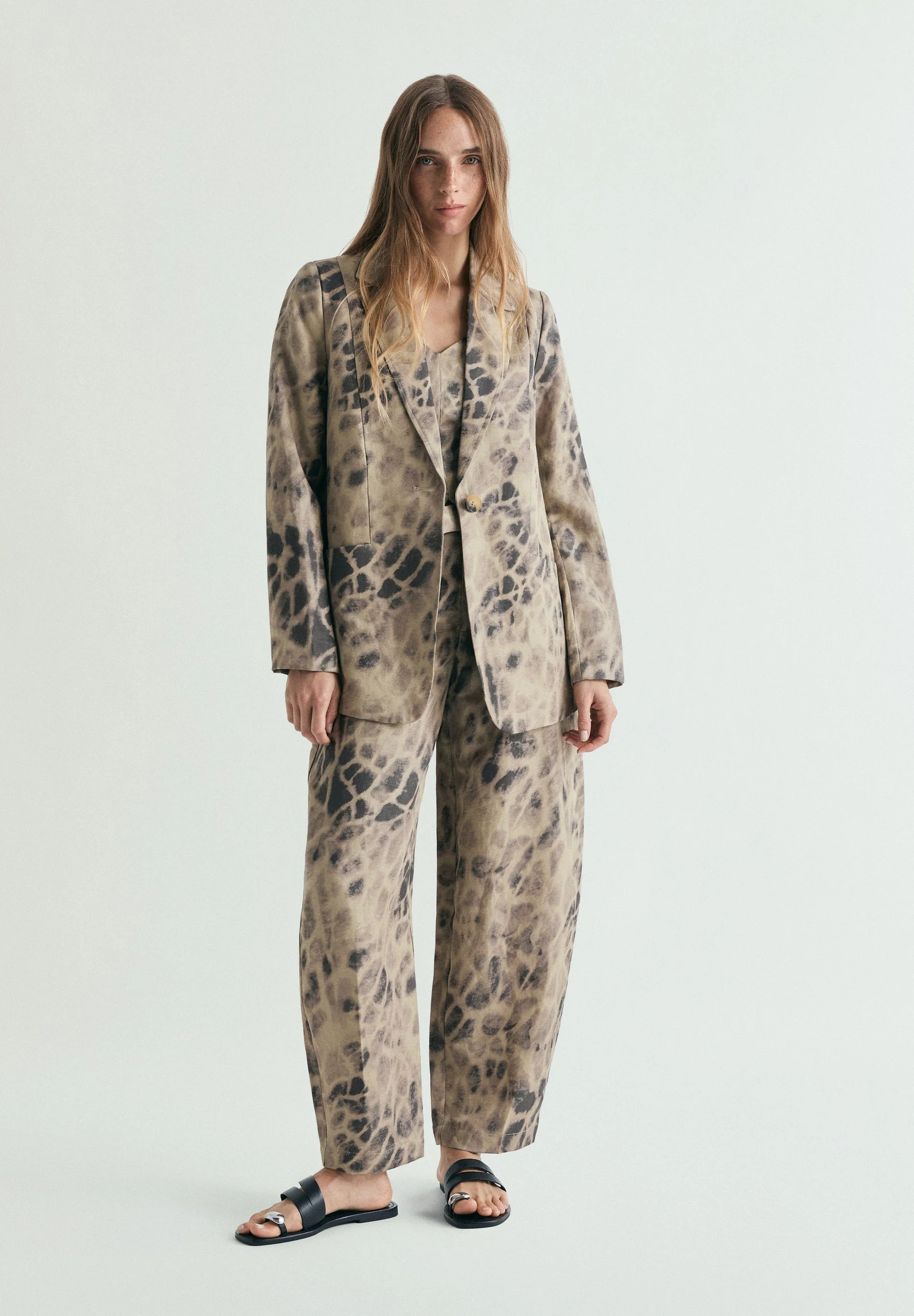 PRINTED LINEN BLAZER - Image 2