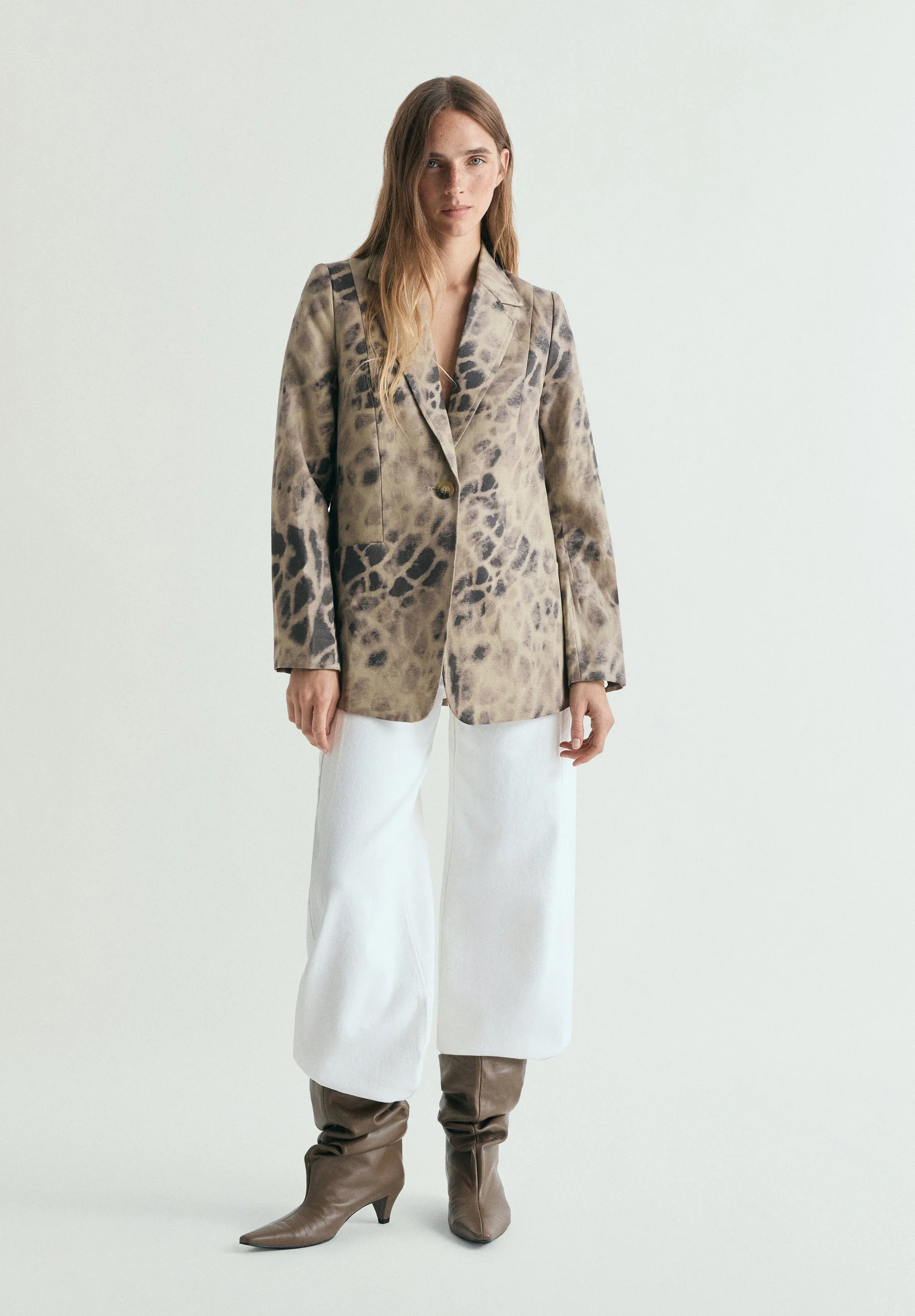 PRINTED LINEN BLAZER - Image 5
