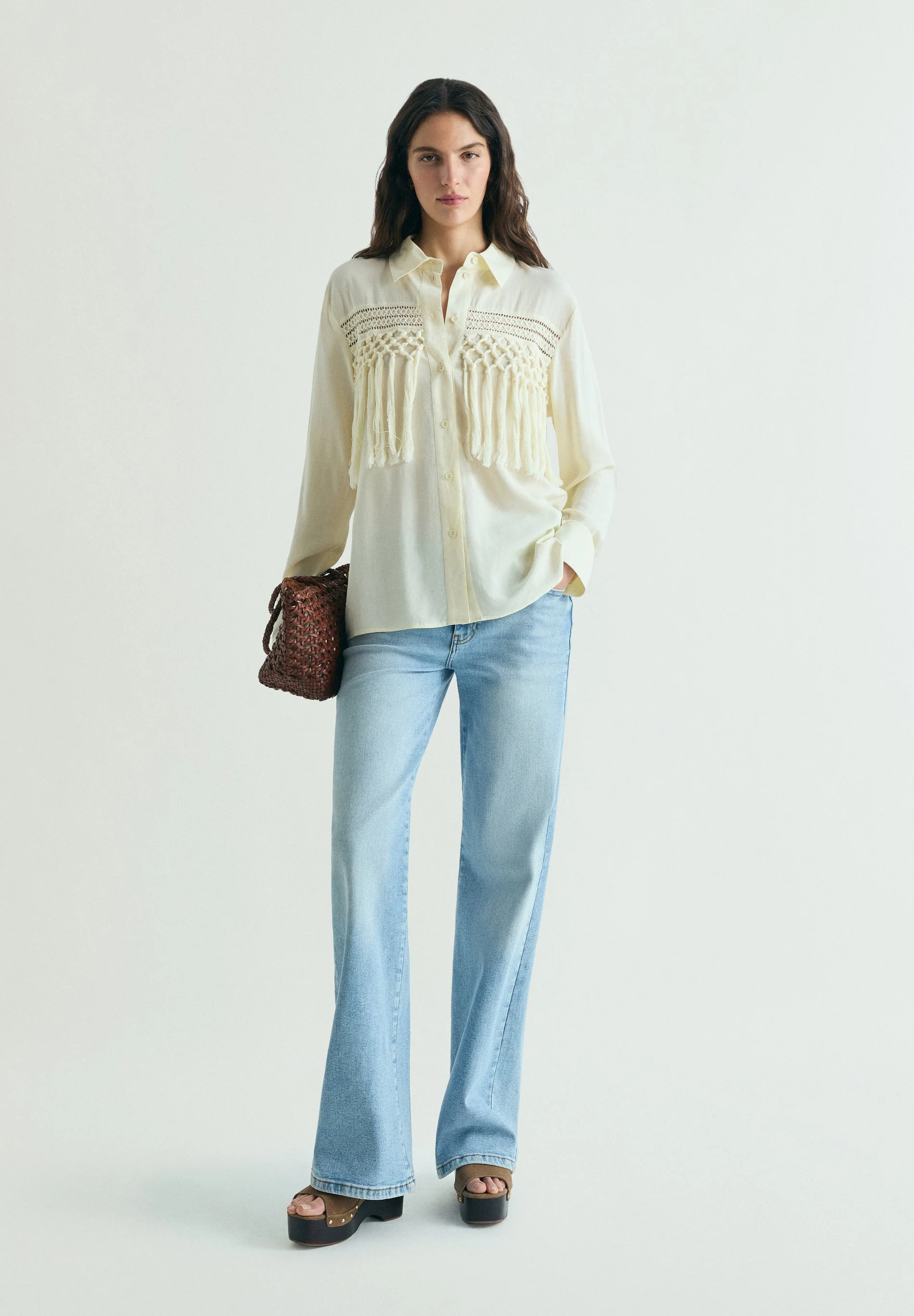 SHIRT WITH FRINGE DETAIL - Image 2