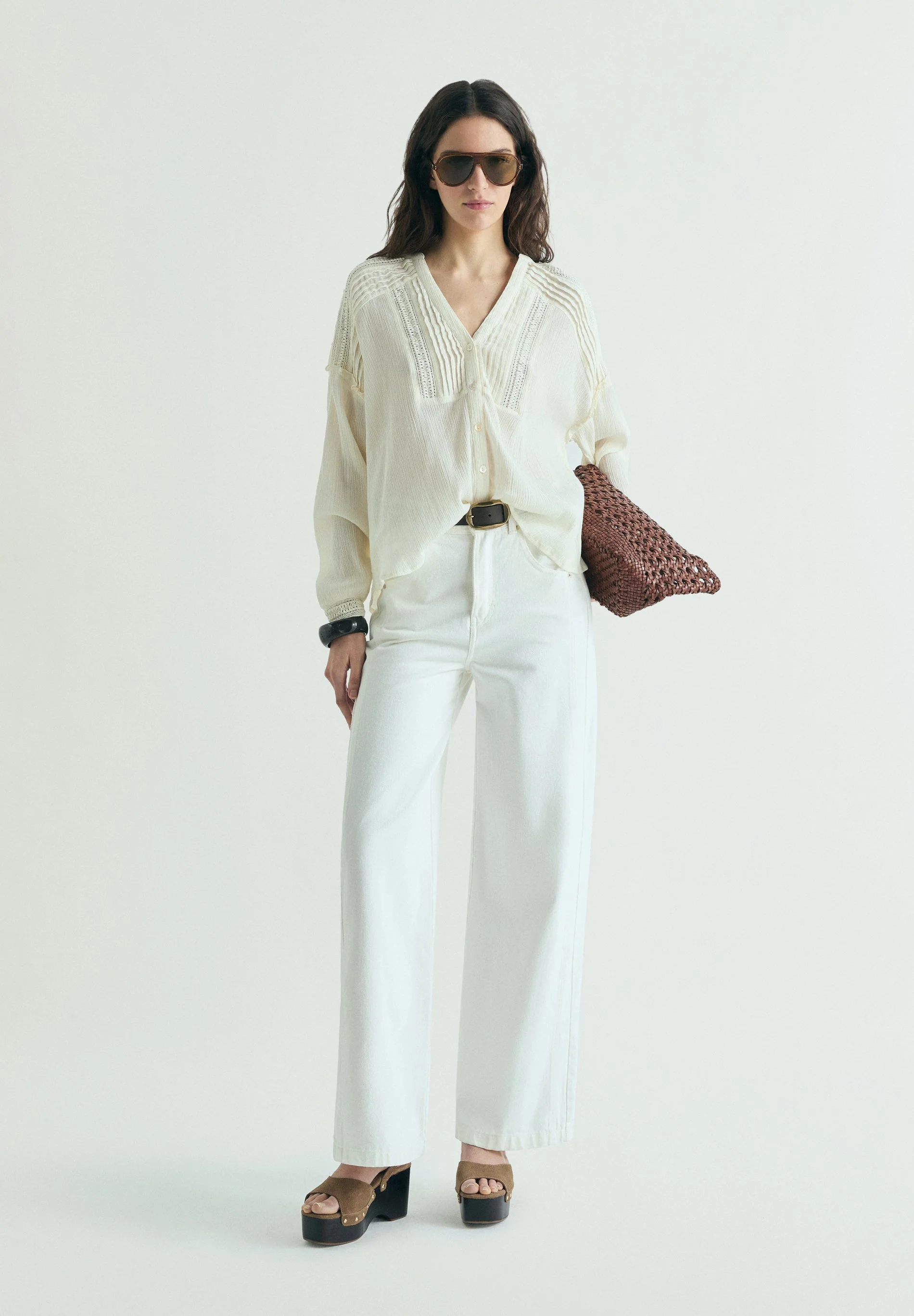 BLOUSE WITH LACE DETAIL - Image 2