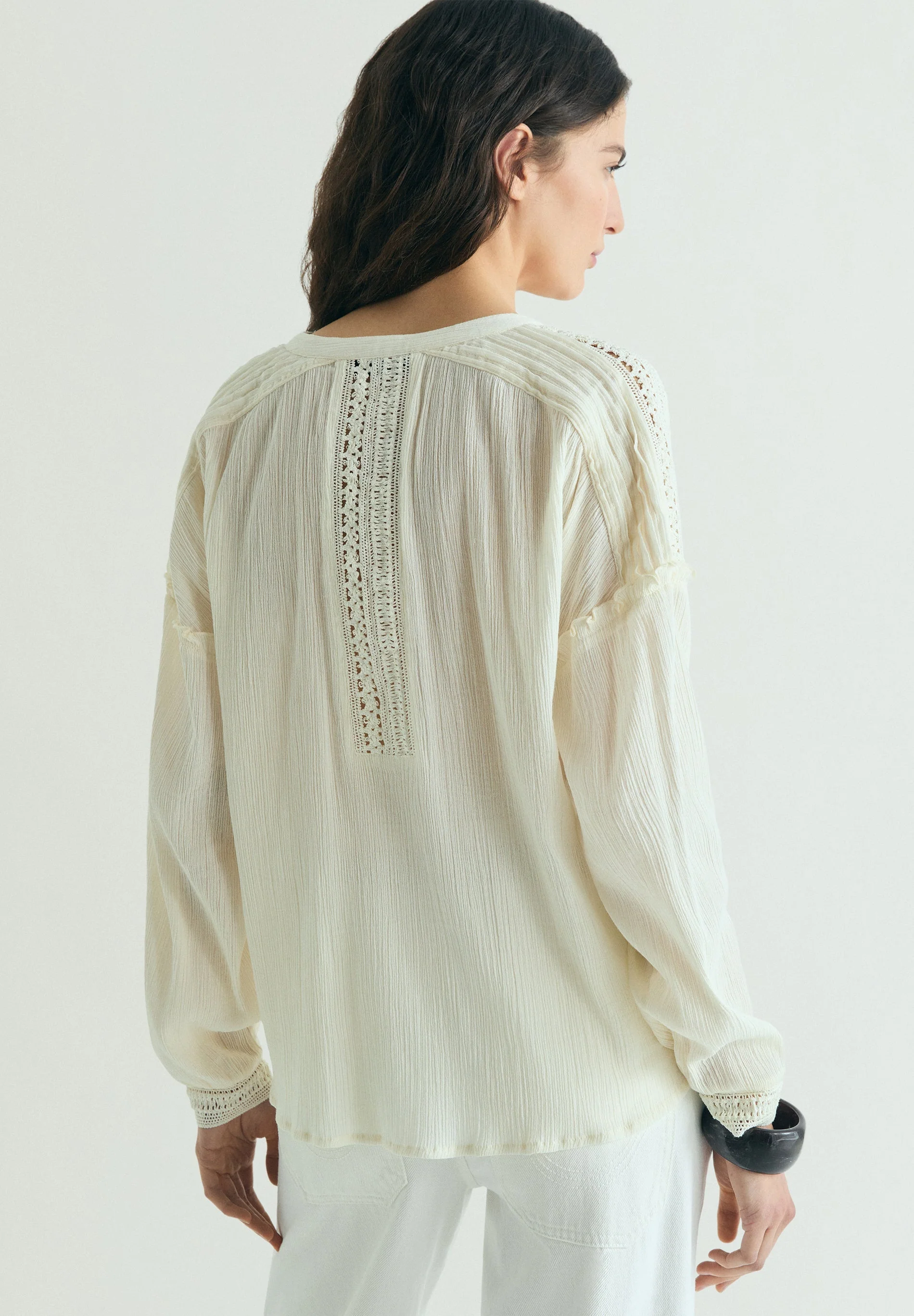 BLOUSE WITH LACE DETAIL - Image 5