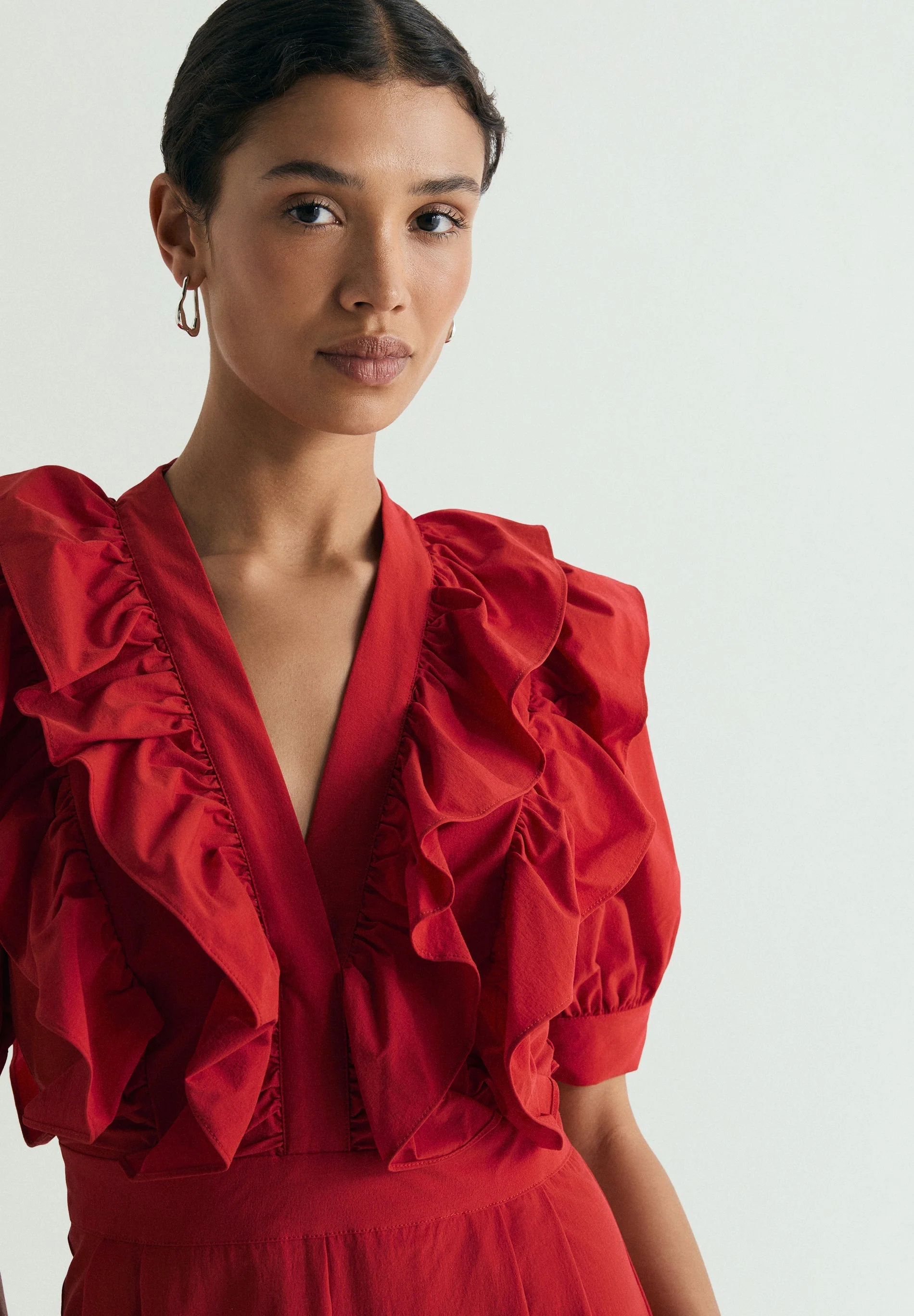 LONG JUMPSUIT WITH RUFFLES - Image 2