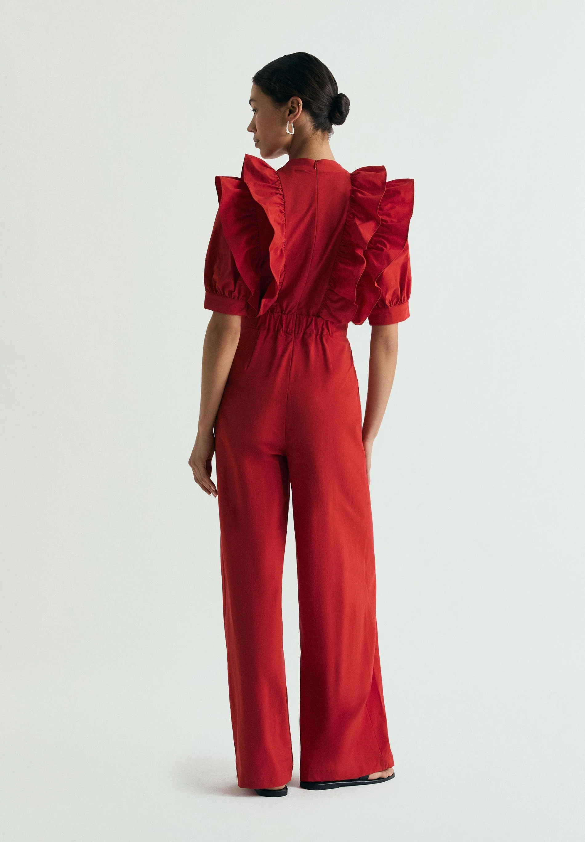 LONG JUMPSUIT WITH RUFFLES - Image 4