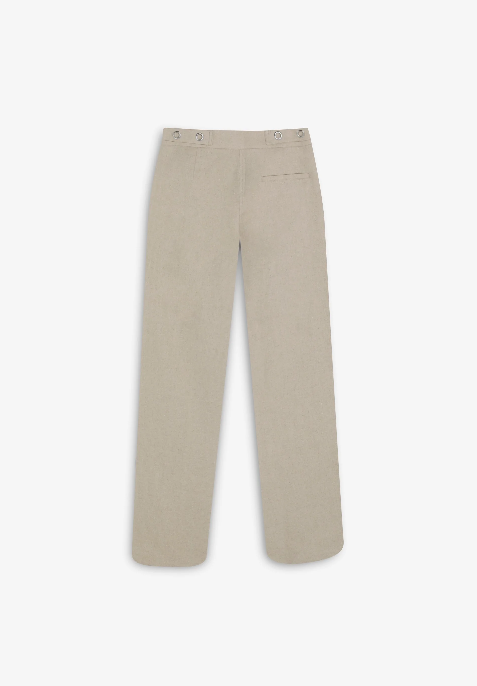 LINEN TROUSERS WITH METAL DETAILS - Image 5