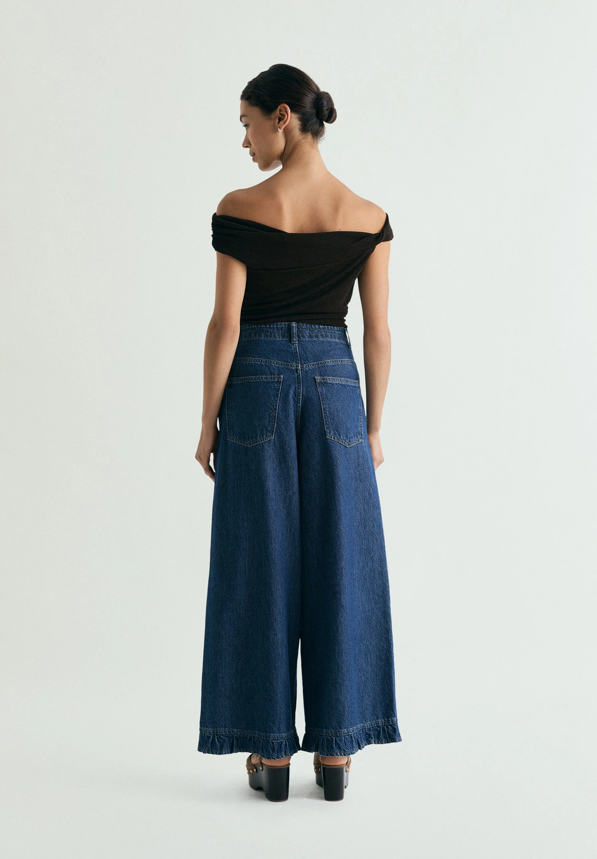 WIDE LEG JEANS WITH FRILL DETAIL - Image 4