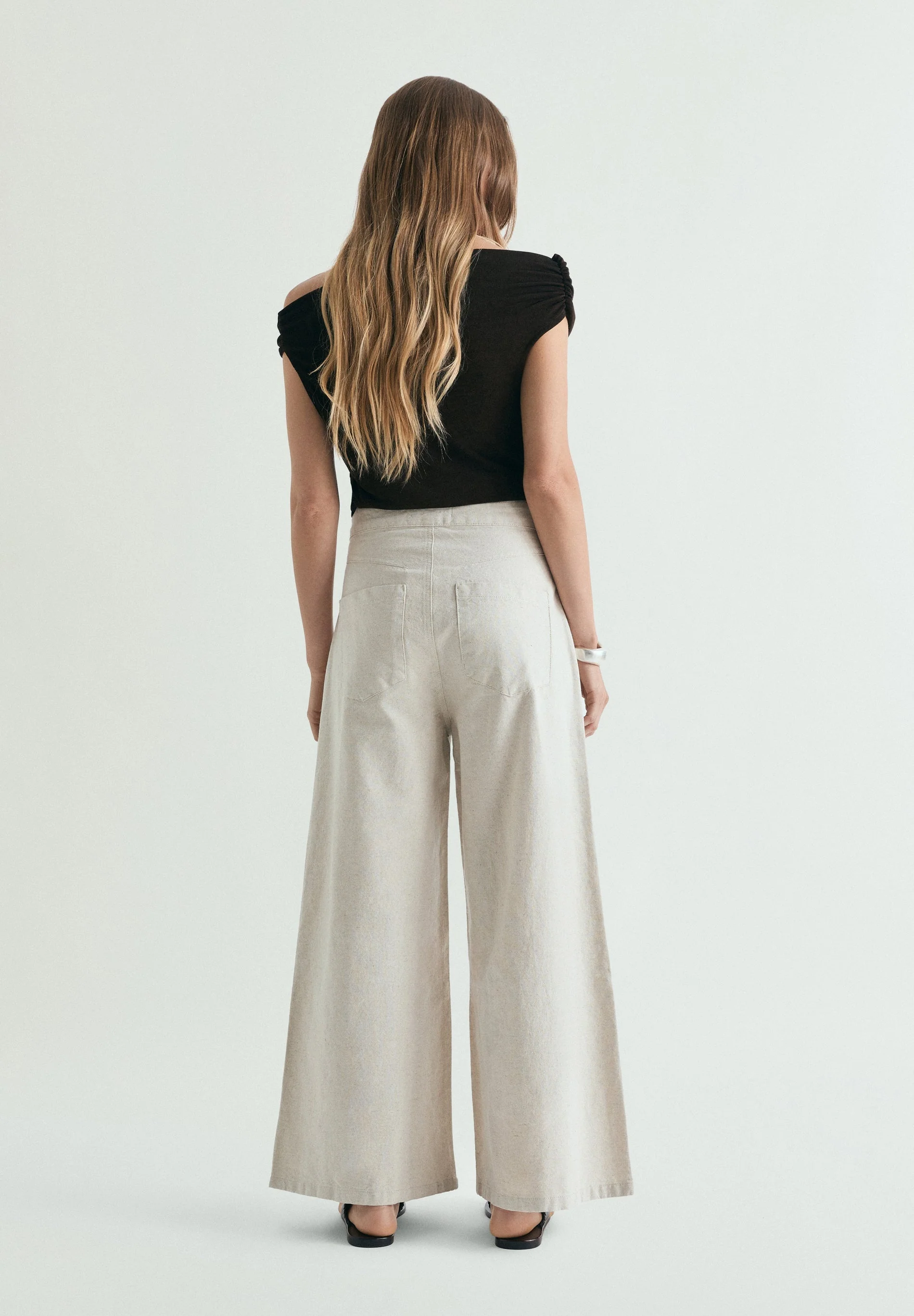 WIDE LEG RUSTIC TROUSERS - Image 5