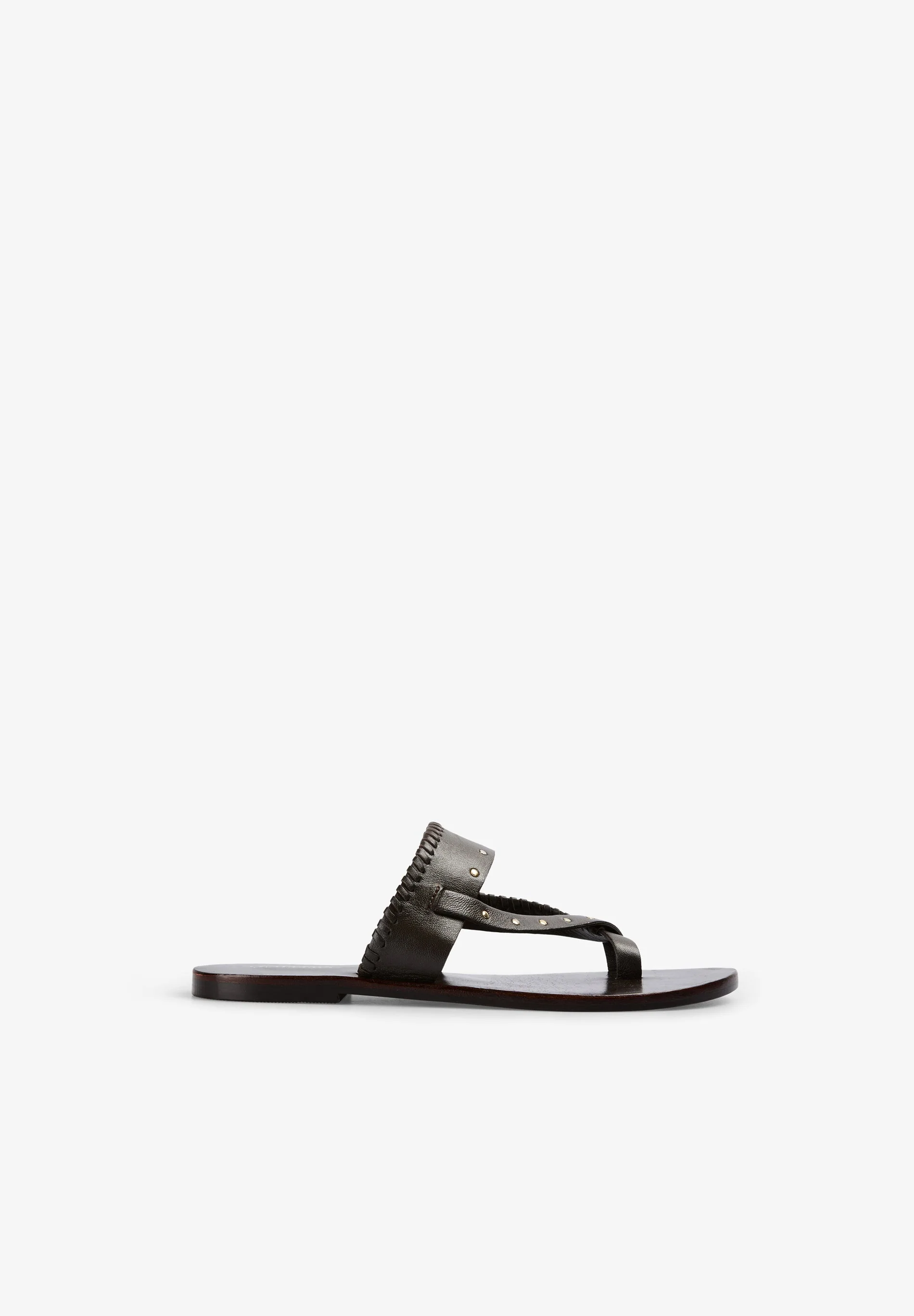 STUDDED LEATHER SANDALS
