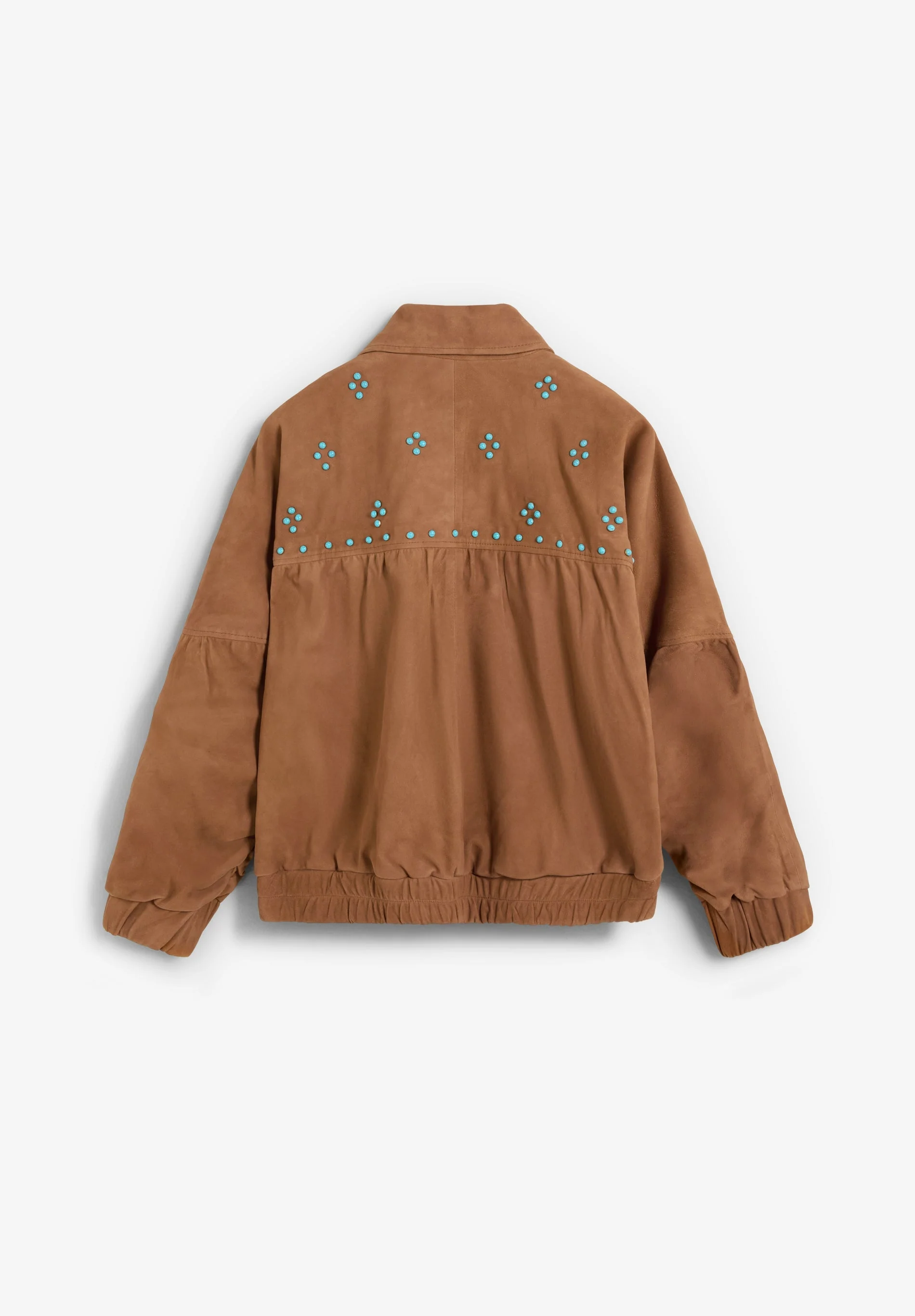 STUDDED SUEDE BOMBER JACKET - Image 8