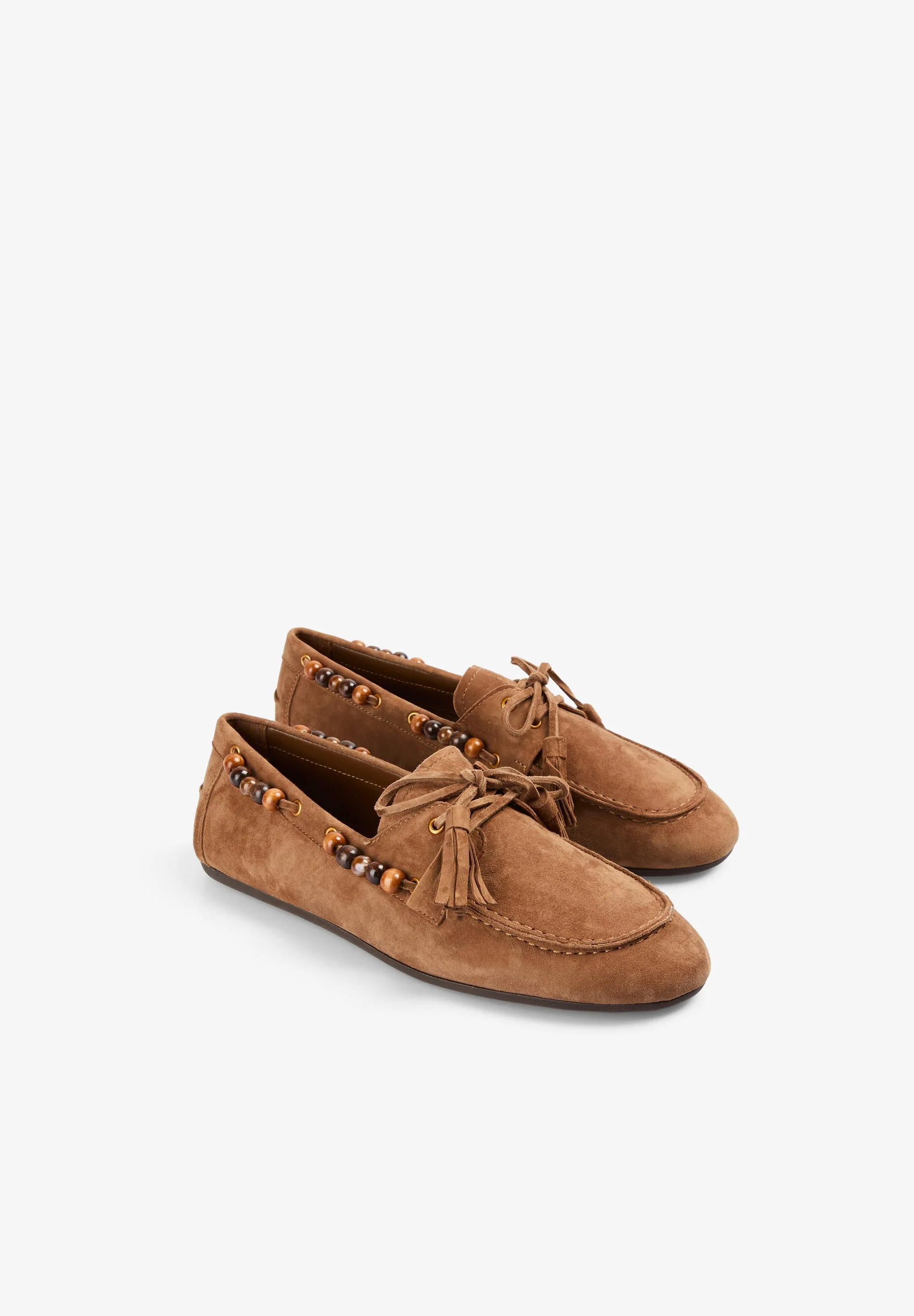 SUEDE LOAFERS WITH BEADS - Image 2