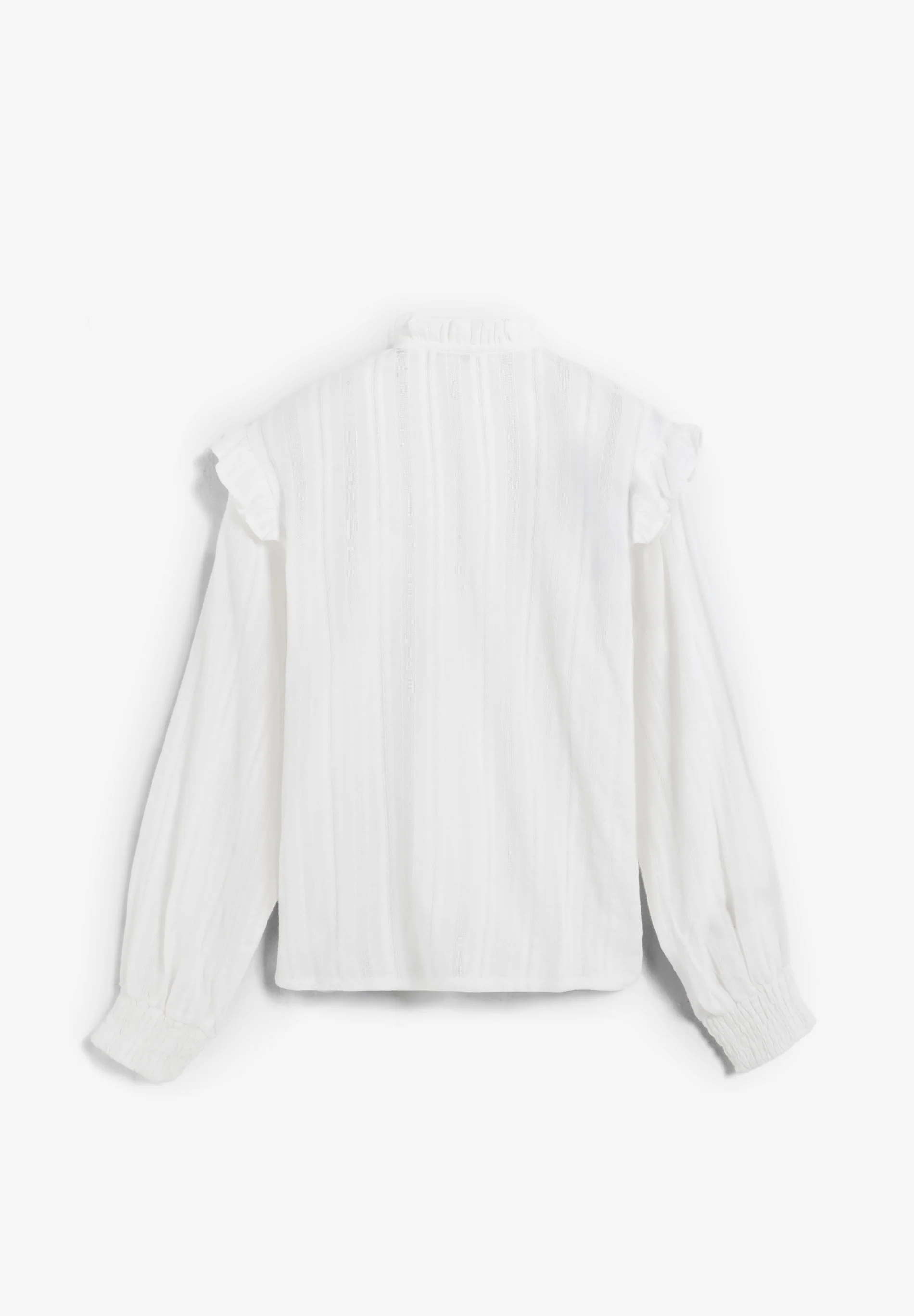 RUCHED BLOUSE WITH RUFFLES. - Image 7