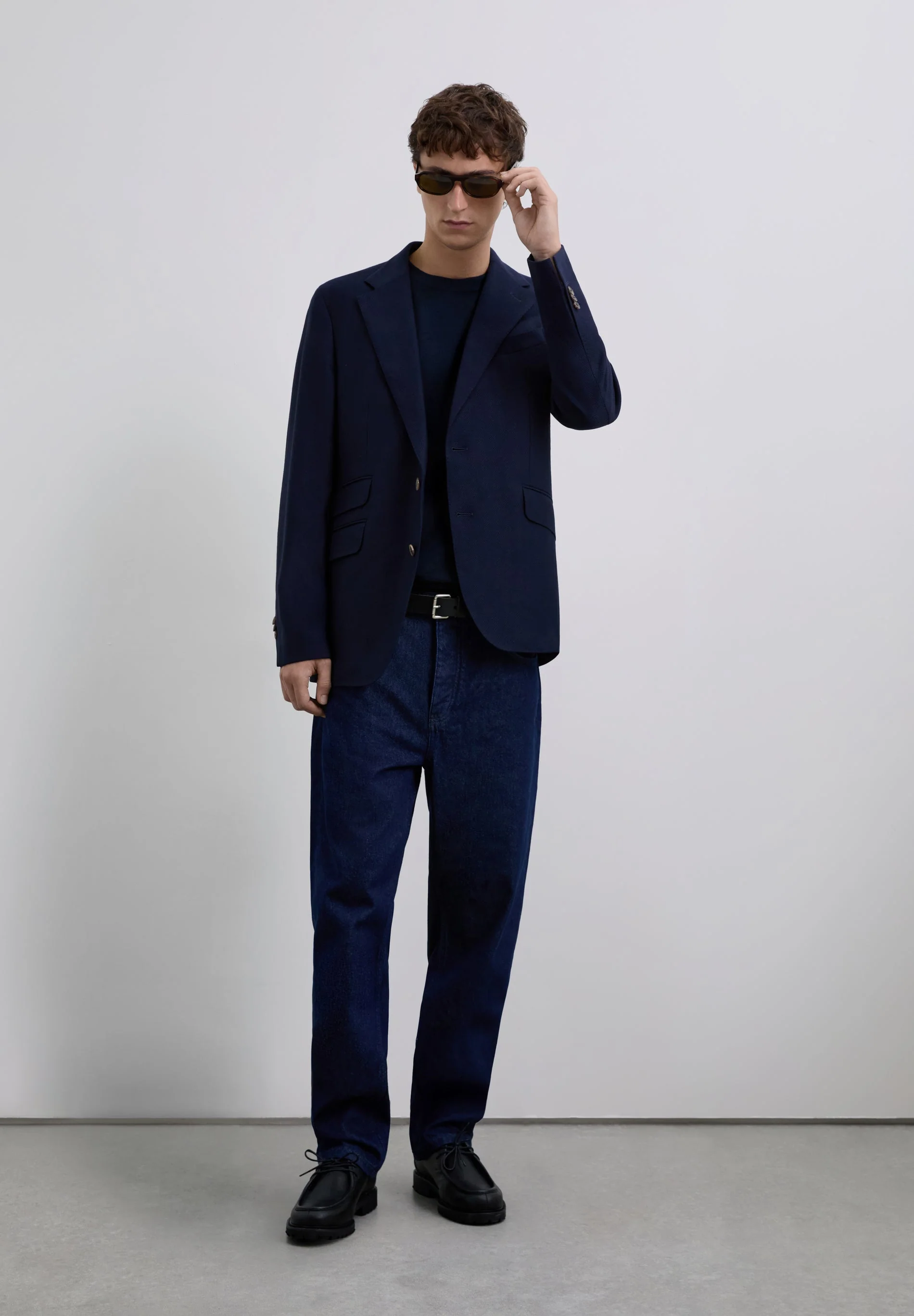 PLAIN-COLOURED WOOL BLAZER - Image 12
