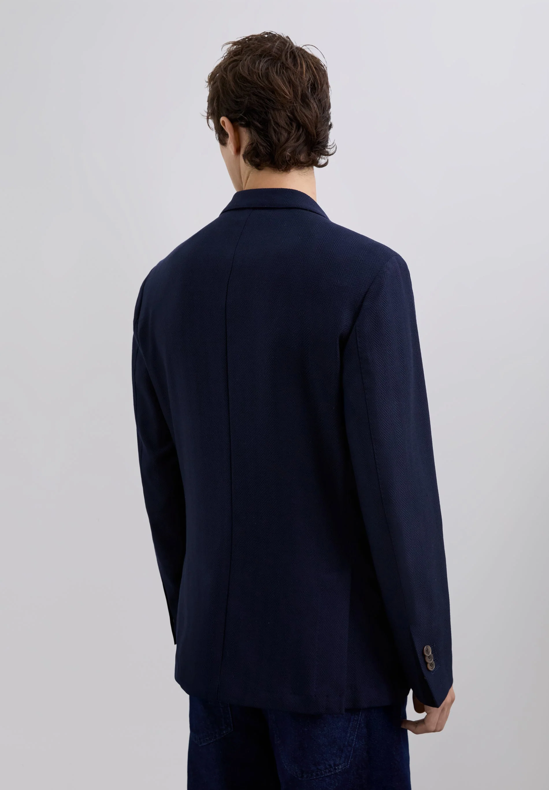 PLAIN-COLOURED WOOL BLAZER - Image 14