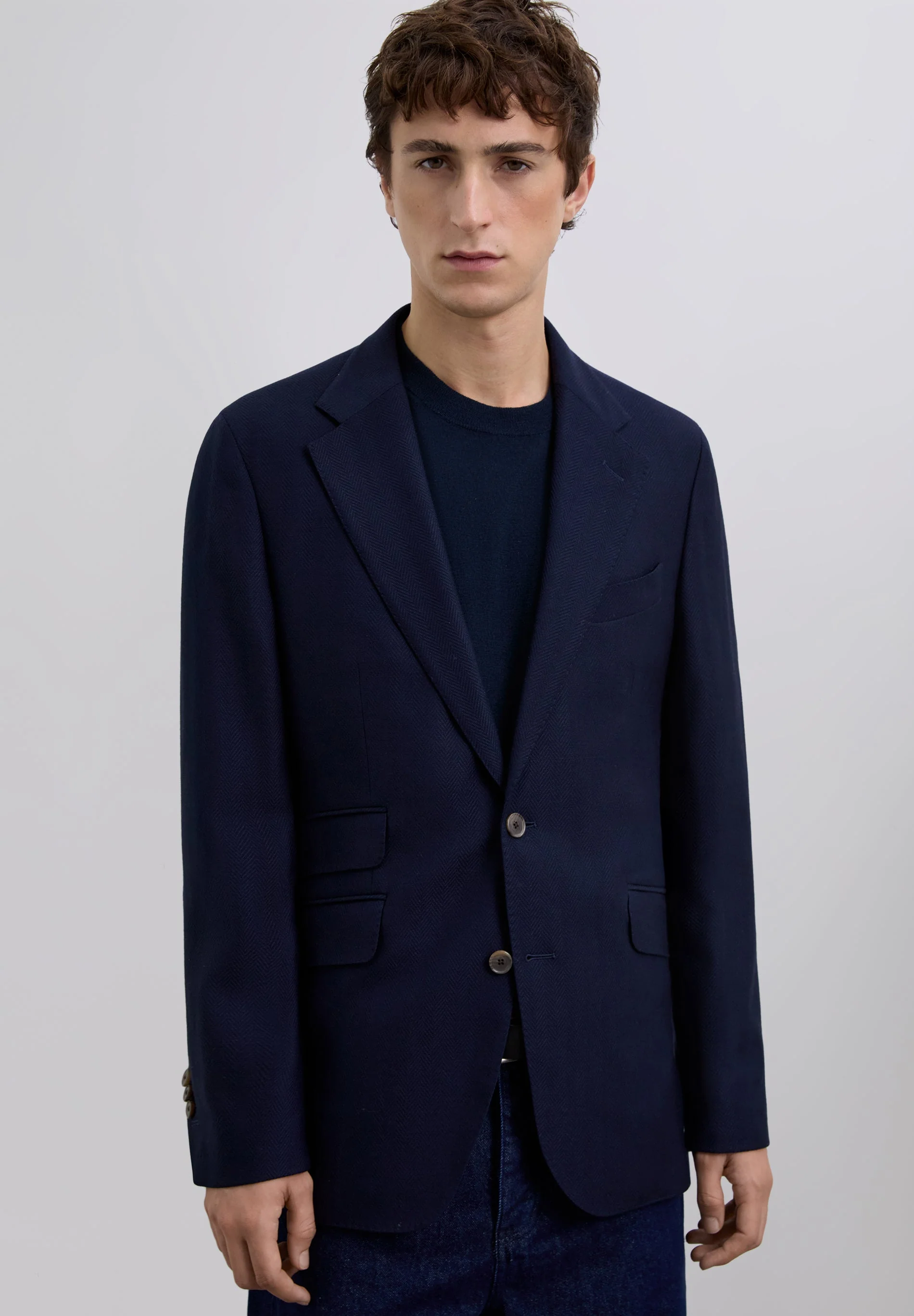 PLAIN-COLOURED WOOL BLAZER - Image 7