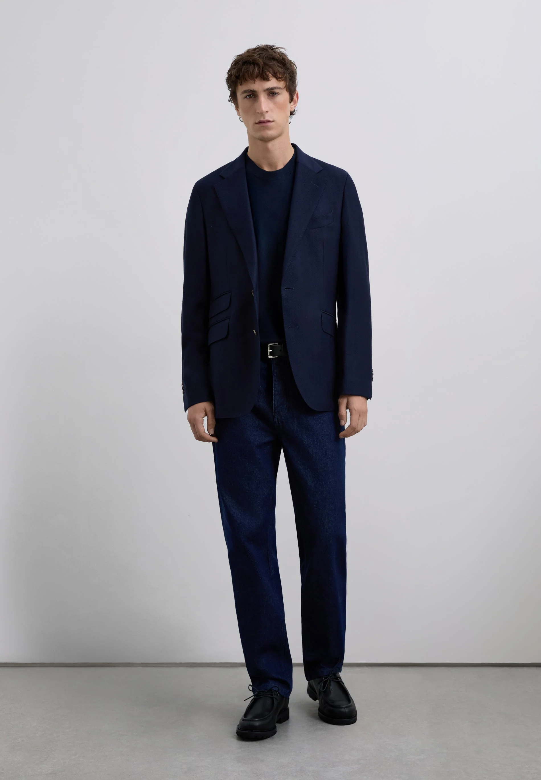 PLAIN-COLOURED WOOL BLAZER - Image 8